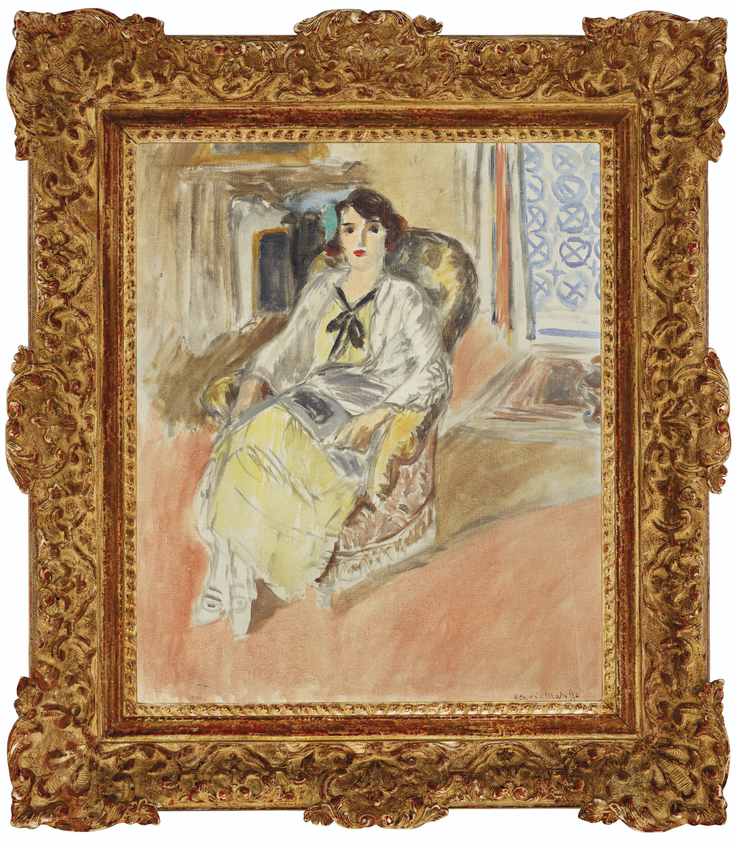 Henri Matisse — Молодая девушка-ассистент, в желтом халате, изображение 2