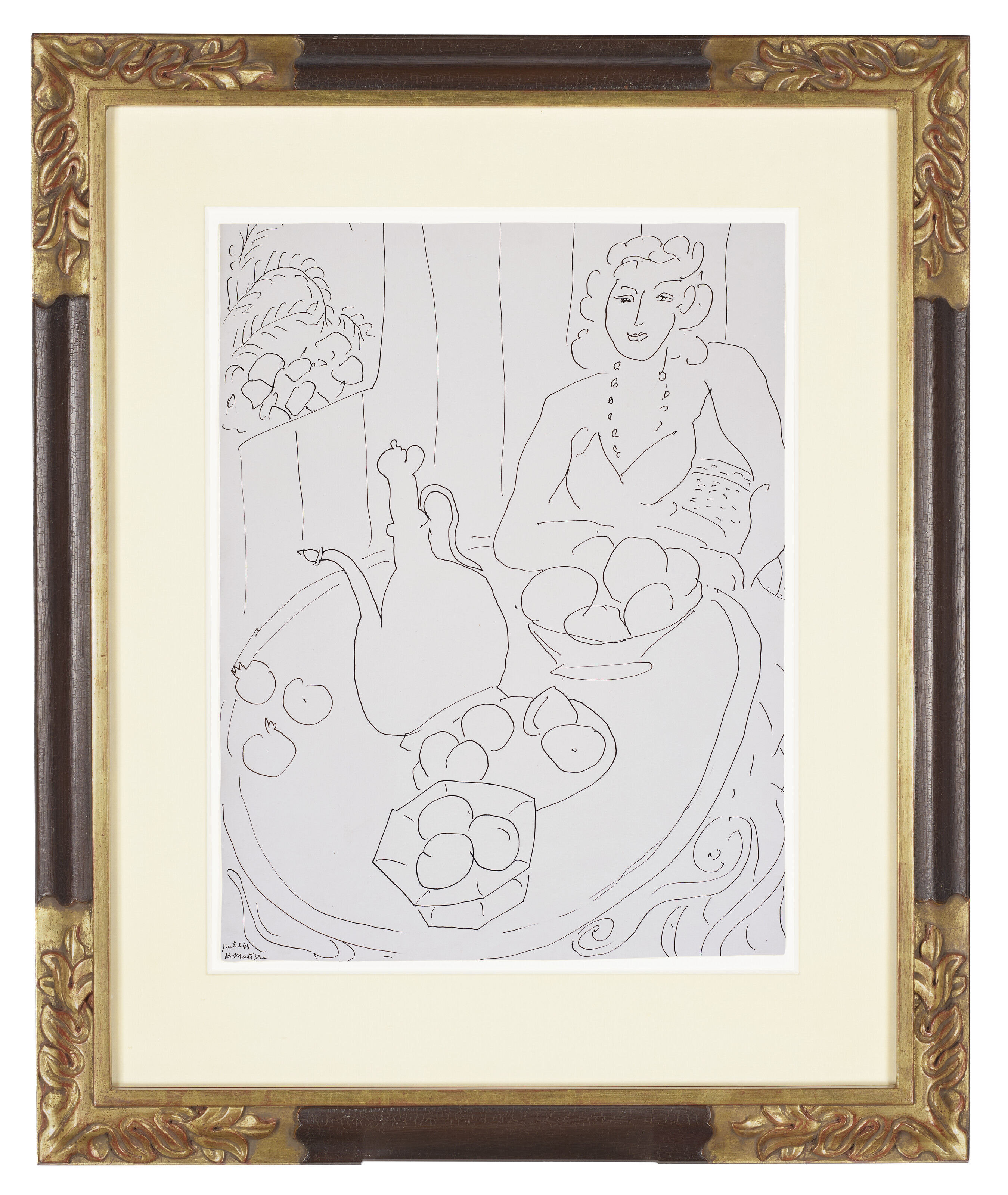 Henri Matisse — Молодая женщина сидит за одним столом, изображение 2