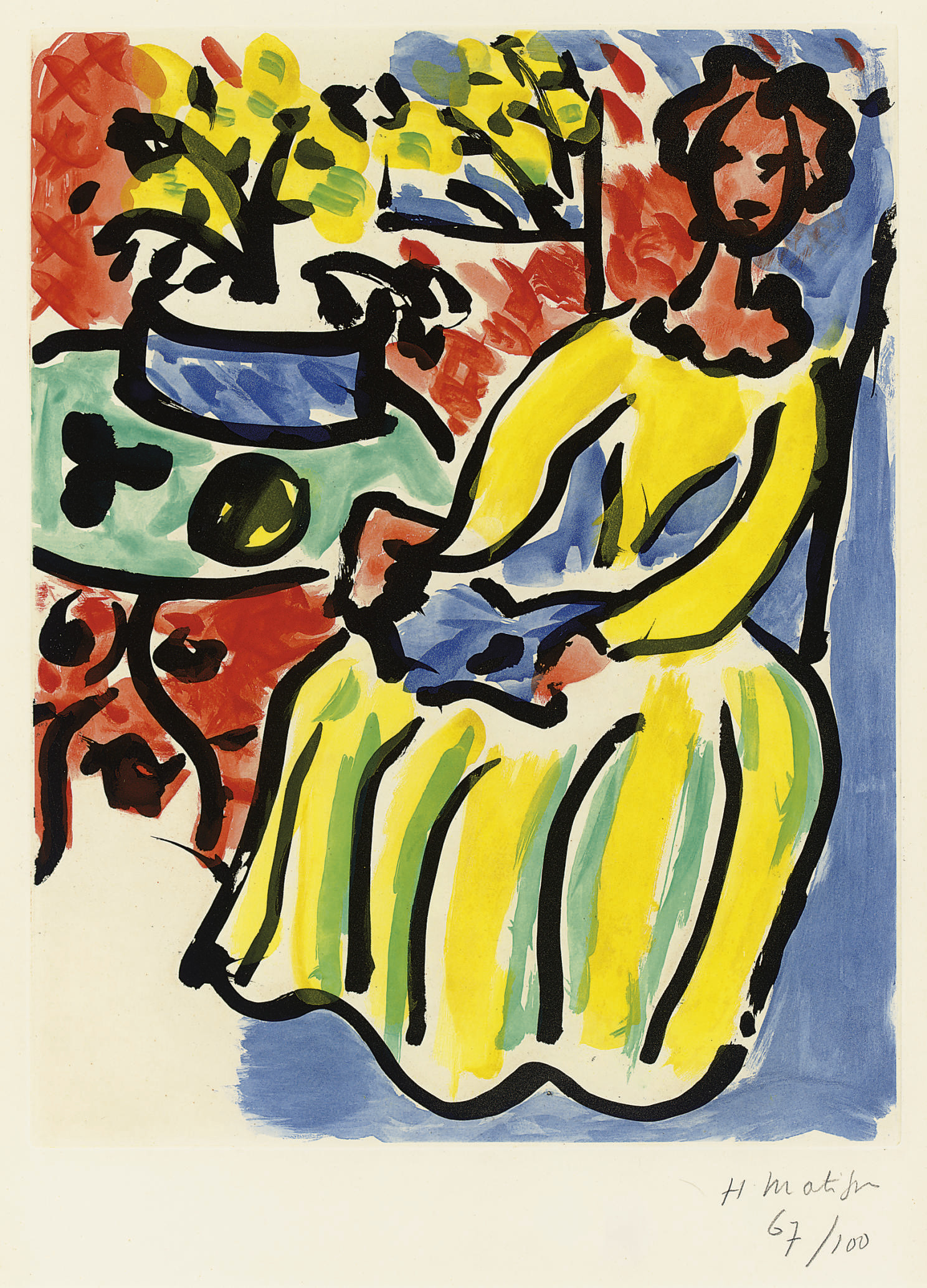 Henri Matisse — Мария-Хосе в желтом халате (D. 817)