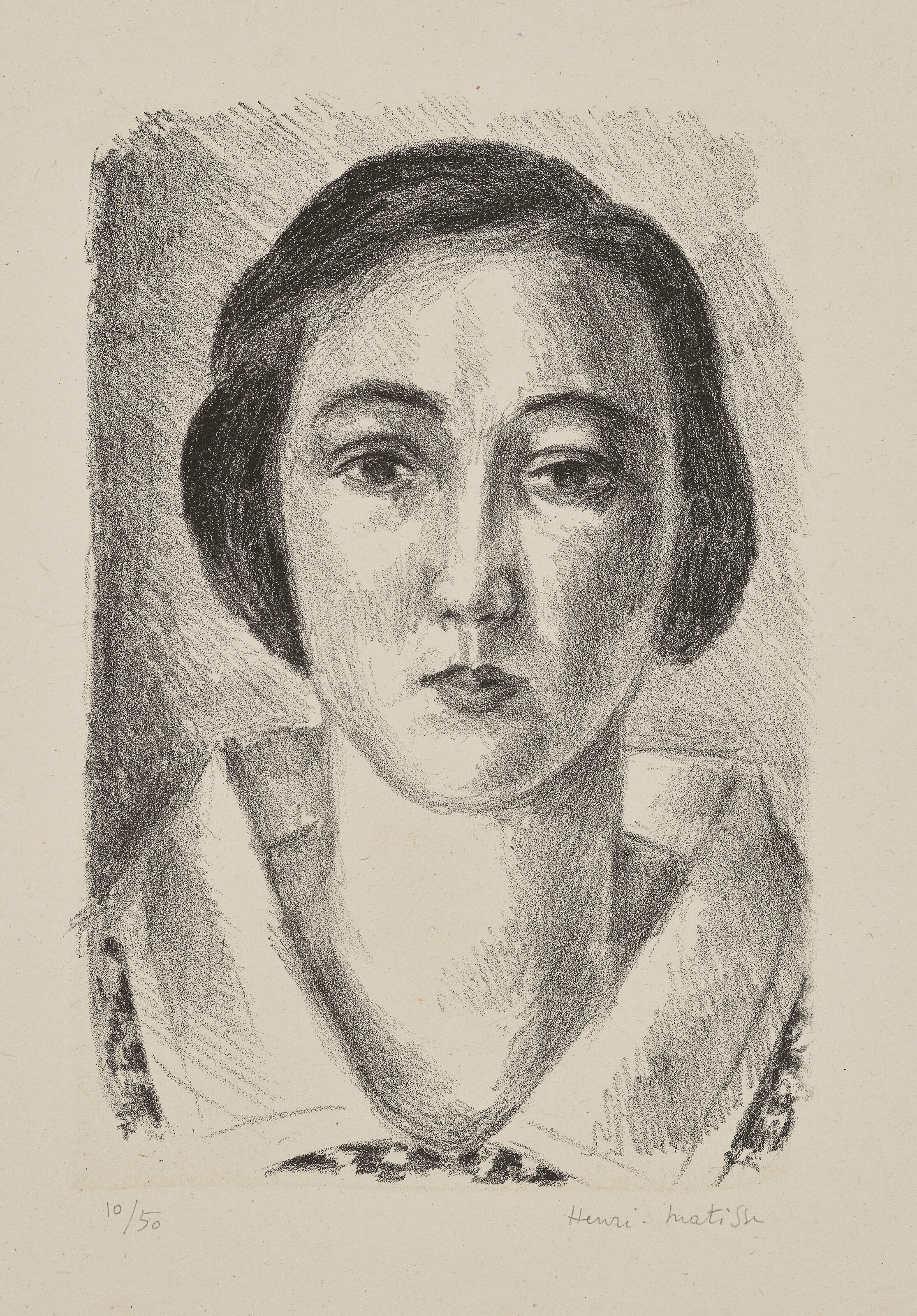 Henri Matisse — Молодая девушка в розовом одеянии на коль д'Органди