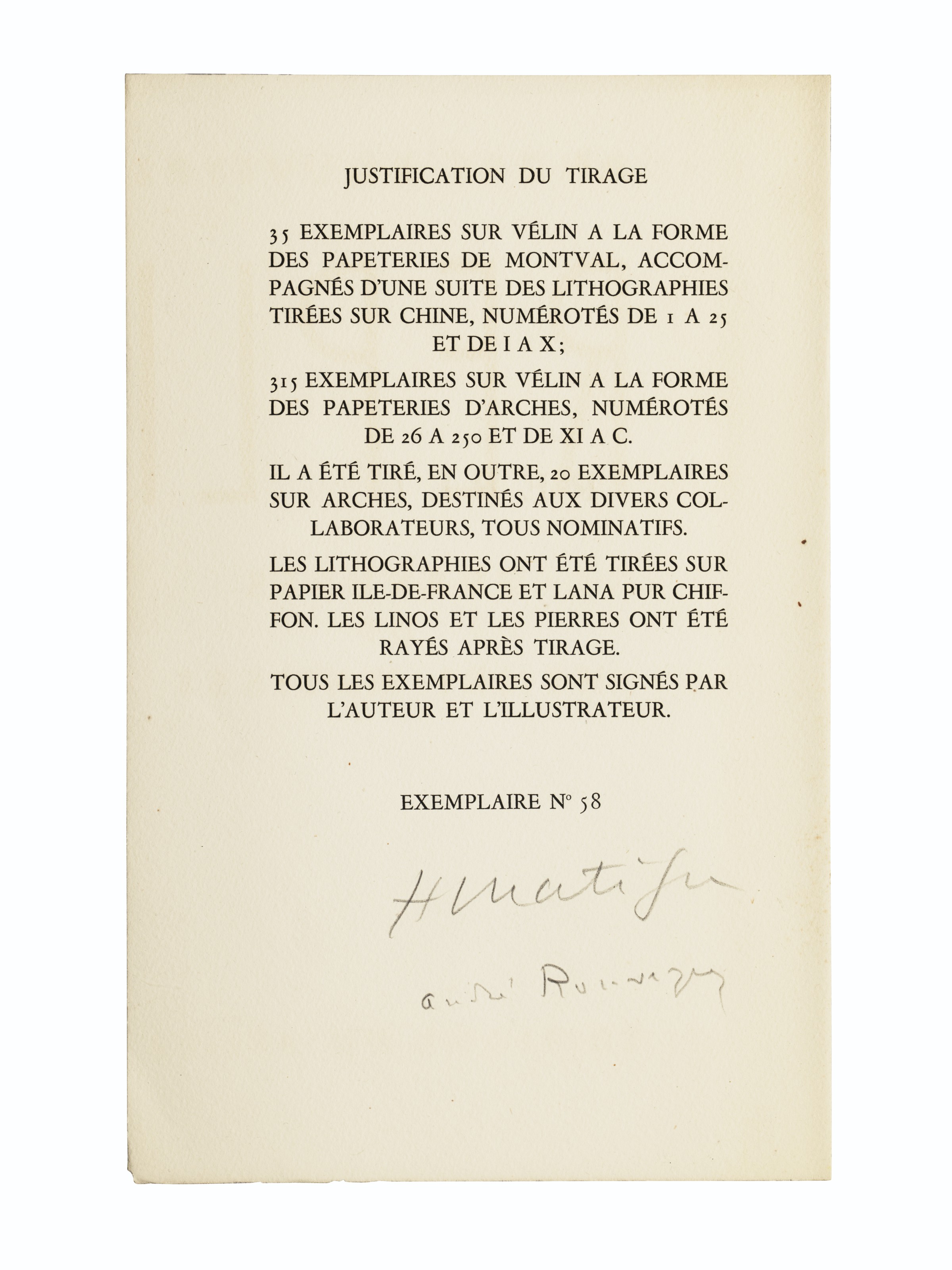Henri Matisse — Андре Рувейр, Репли, "Эдитейшн дю Беле", Париж, 1947, изображение 13