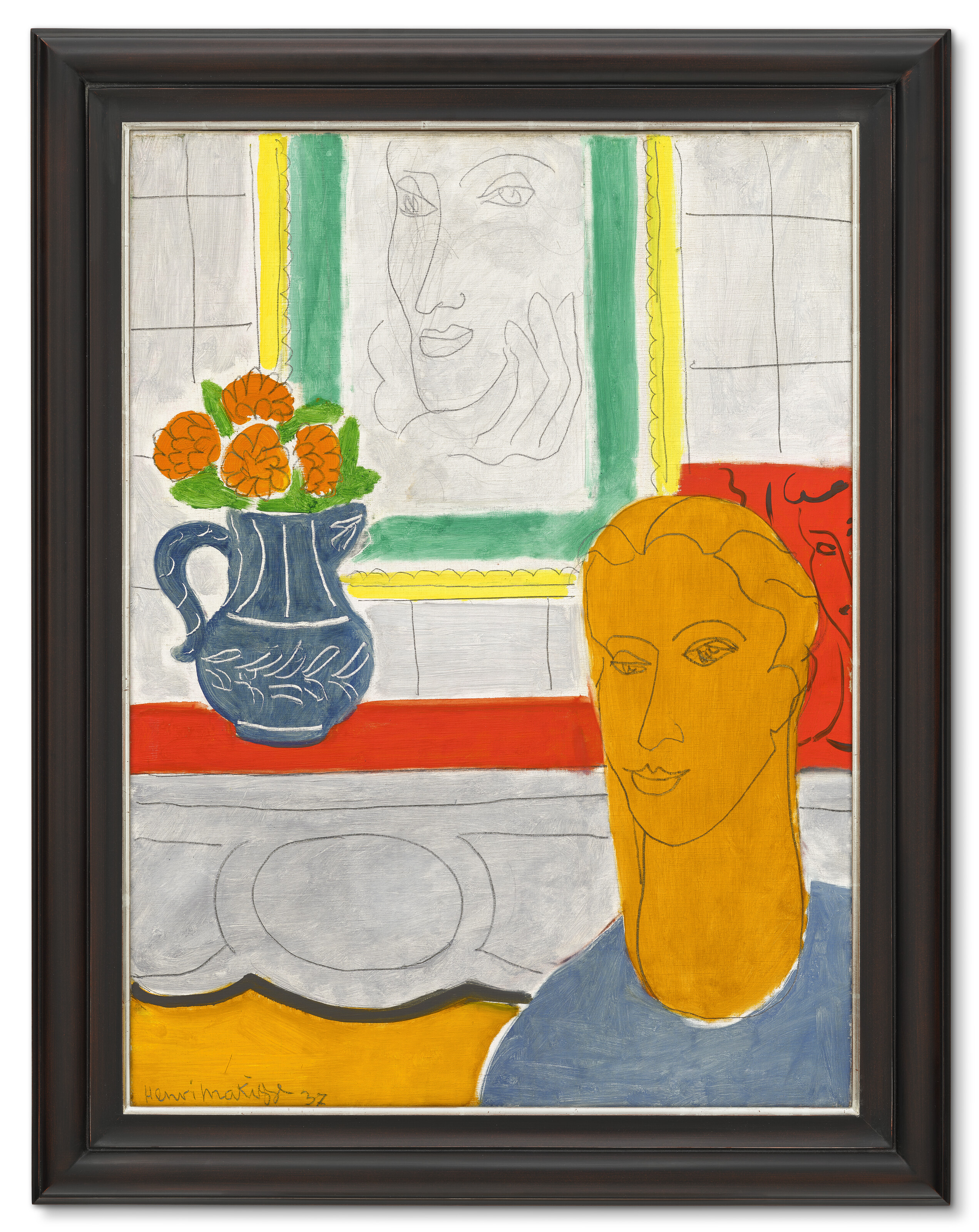 Henri Matisse — Рисунок с букетом (тет-а-тет), изображение 2
