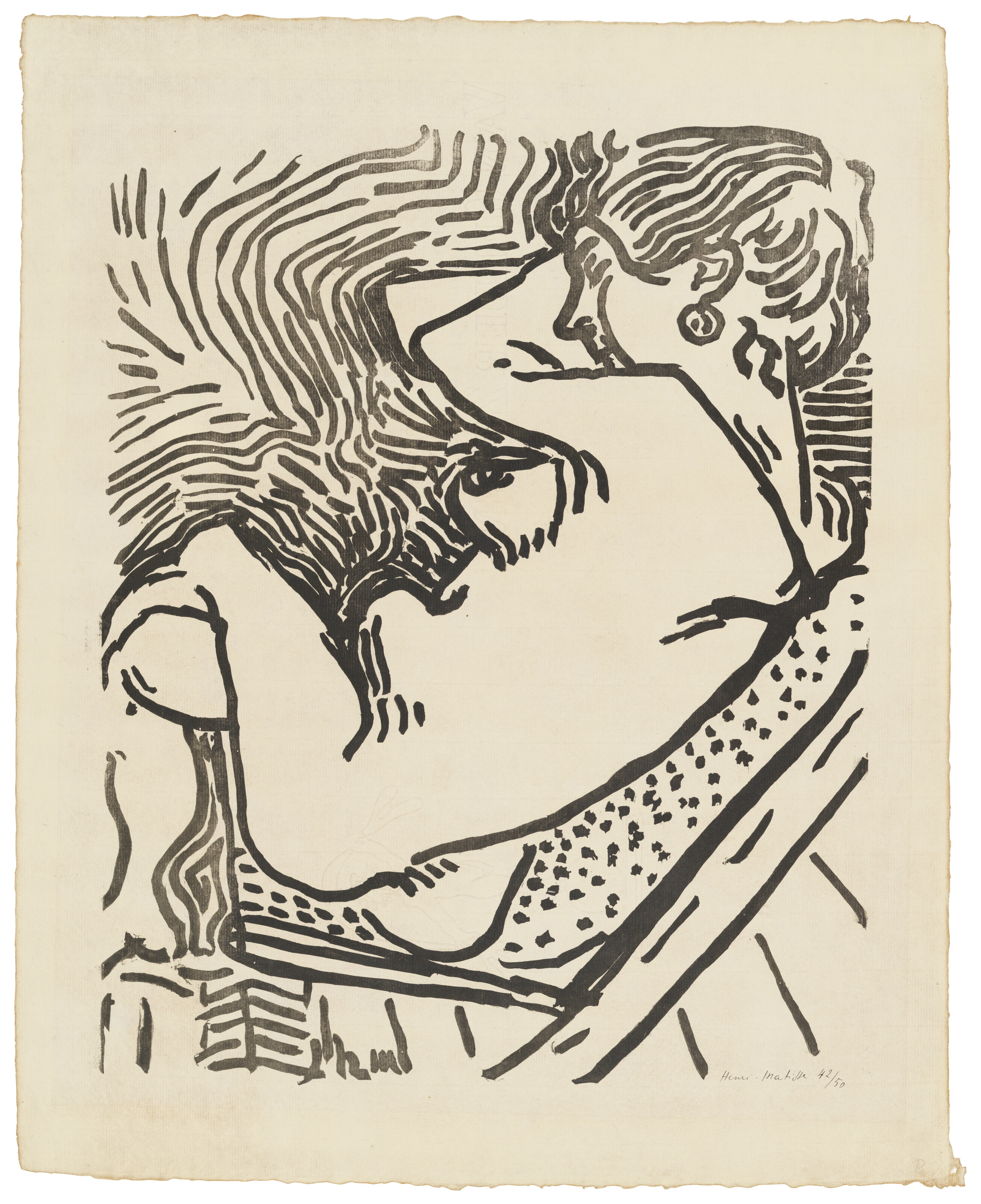 Henri Matisse — Ле Гранд Буа (профиль в шезлонге)