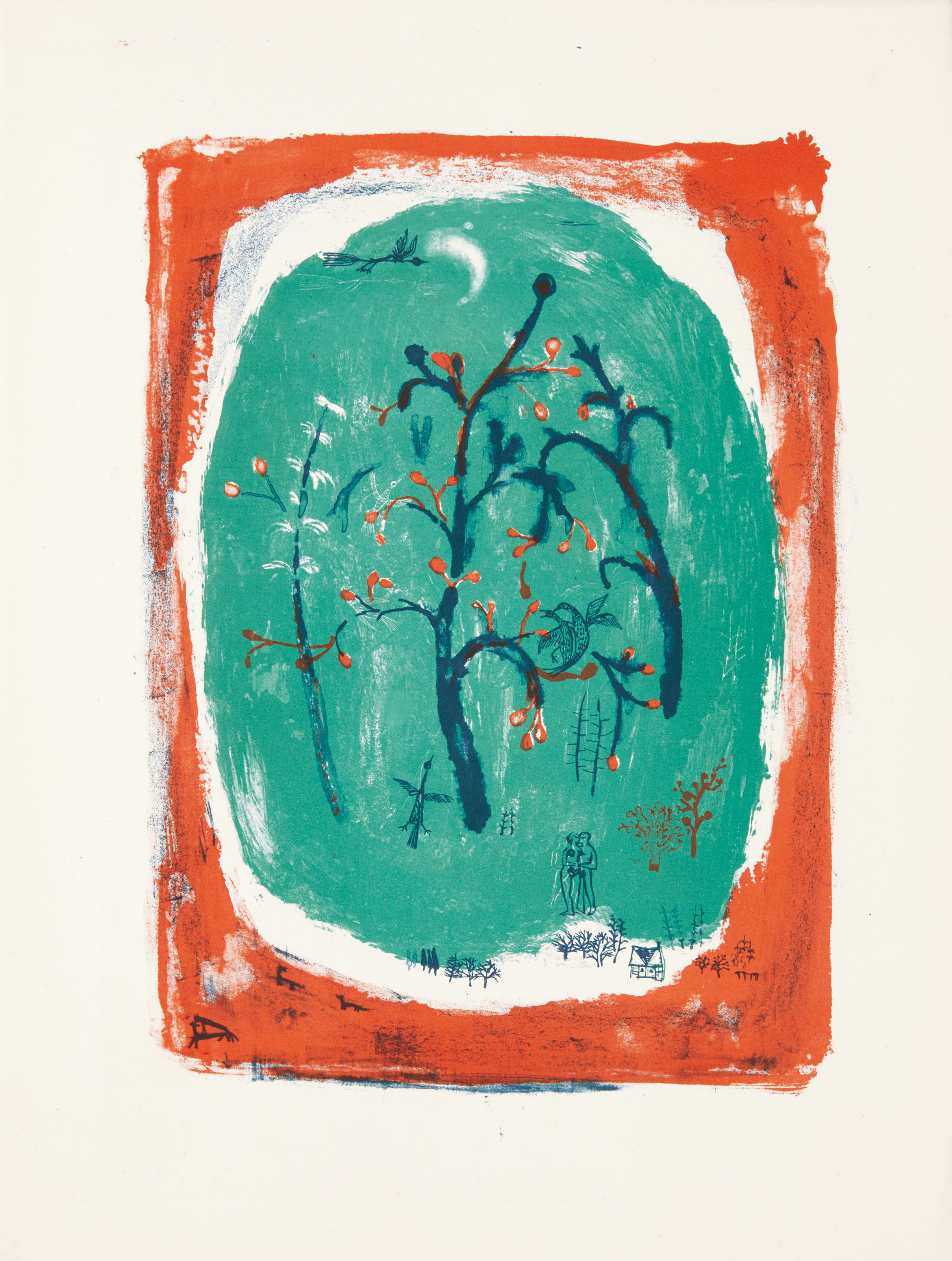 Henri Michaux — Оригинальная акварель на бумаге и две черно-белые литографии, сопровождающие серию лекций Анри Мишо о литографиях ЗАО "Ву-Ки"., изображение 13