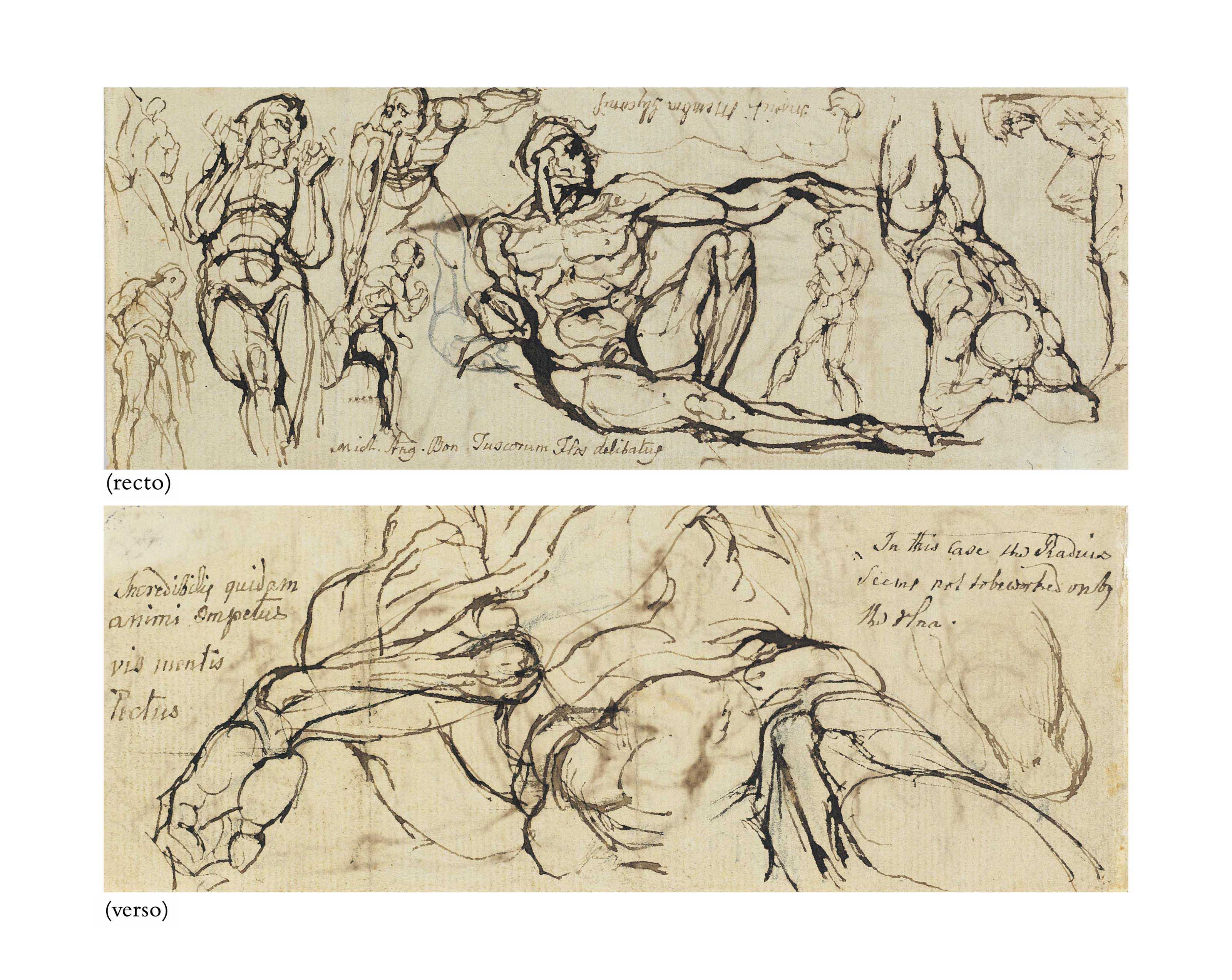 Henry Fuseli — Этюды с фигурами по Сикстинскому потолку Микеланджело