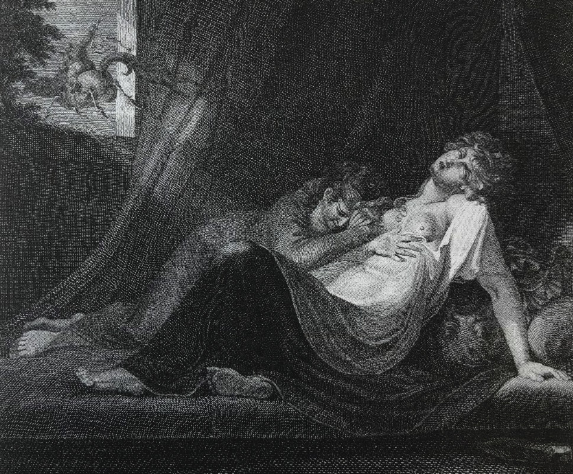 Henry Fuseli — Инкуб оставляет двух молодых женщин, изображение 6