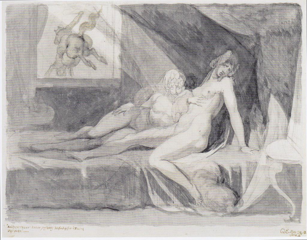 Henry Fuseli — Инкуб оставляет двух молодых женщин, изображение 7