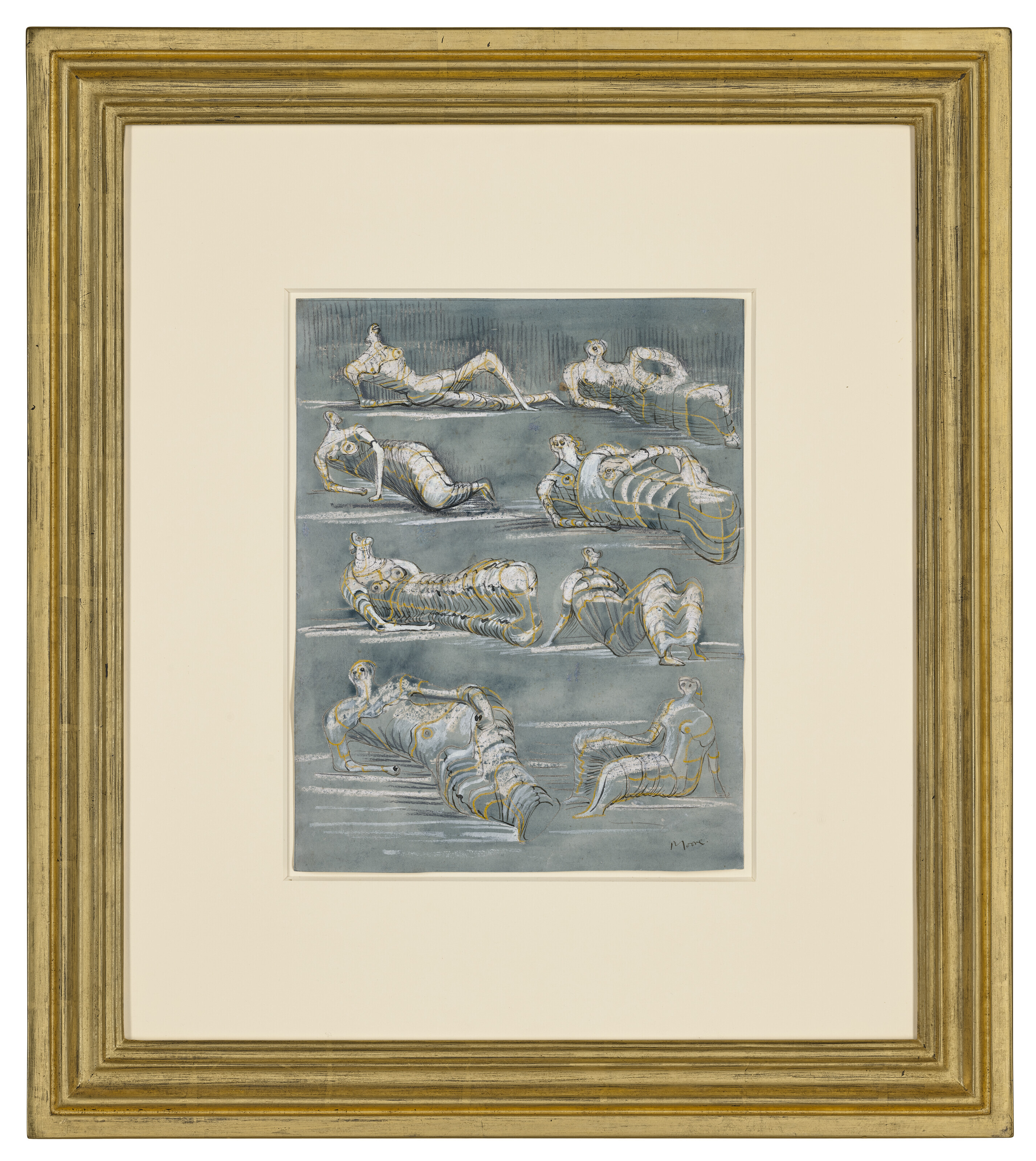 Henry Moore — Задрапированные Лежащие фигуры, изображение 2
