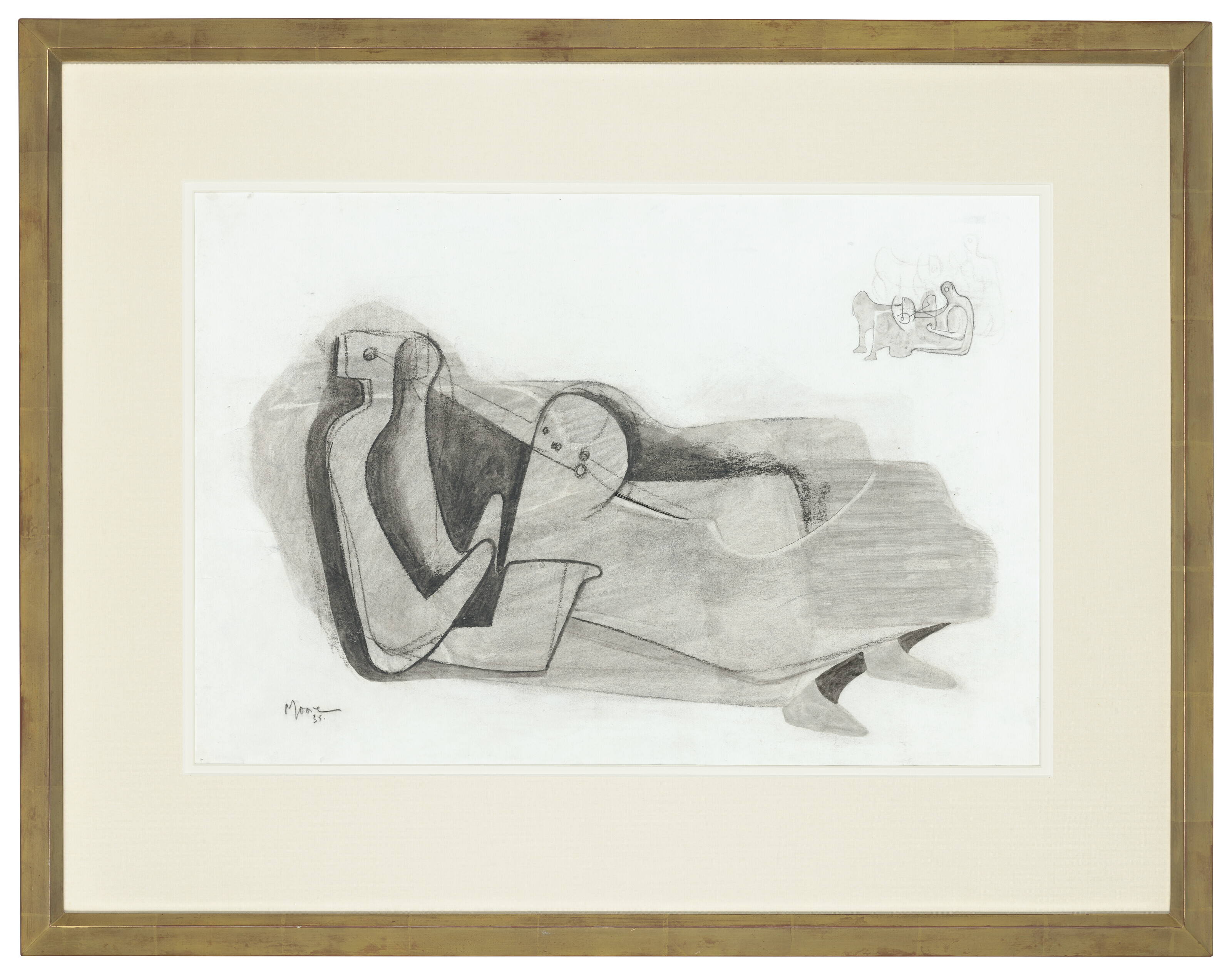 Henry Moore — Лежащая фигура, изображение 2
