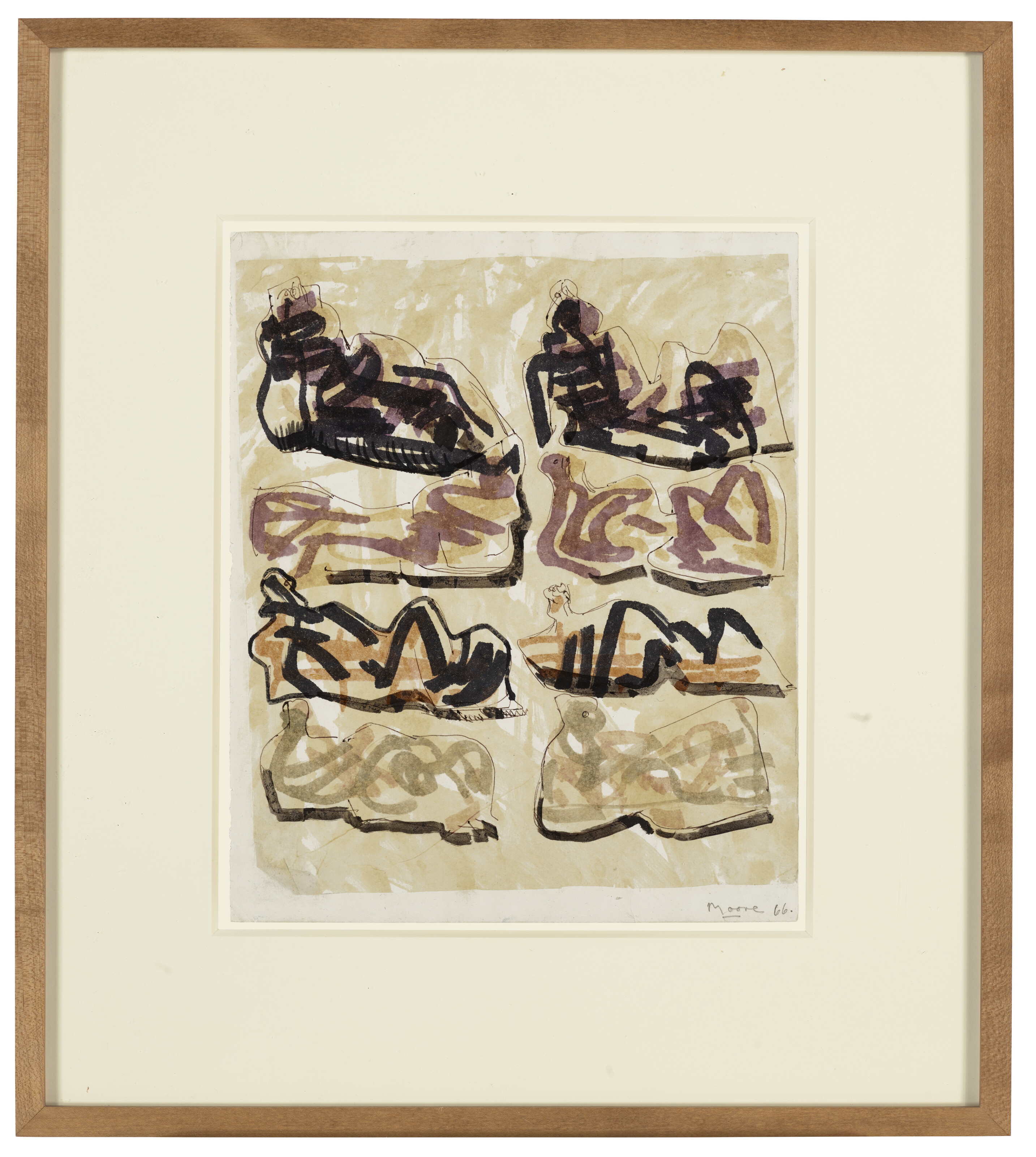 Henry Moore — Восемь лежащих фигур, изображение 2