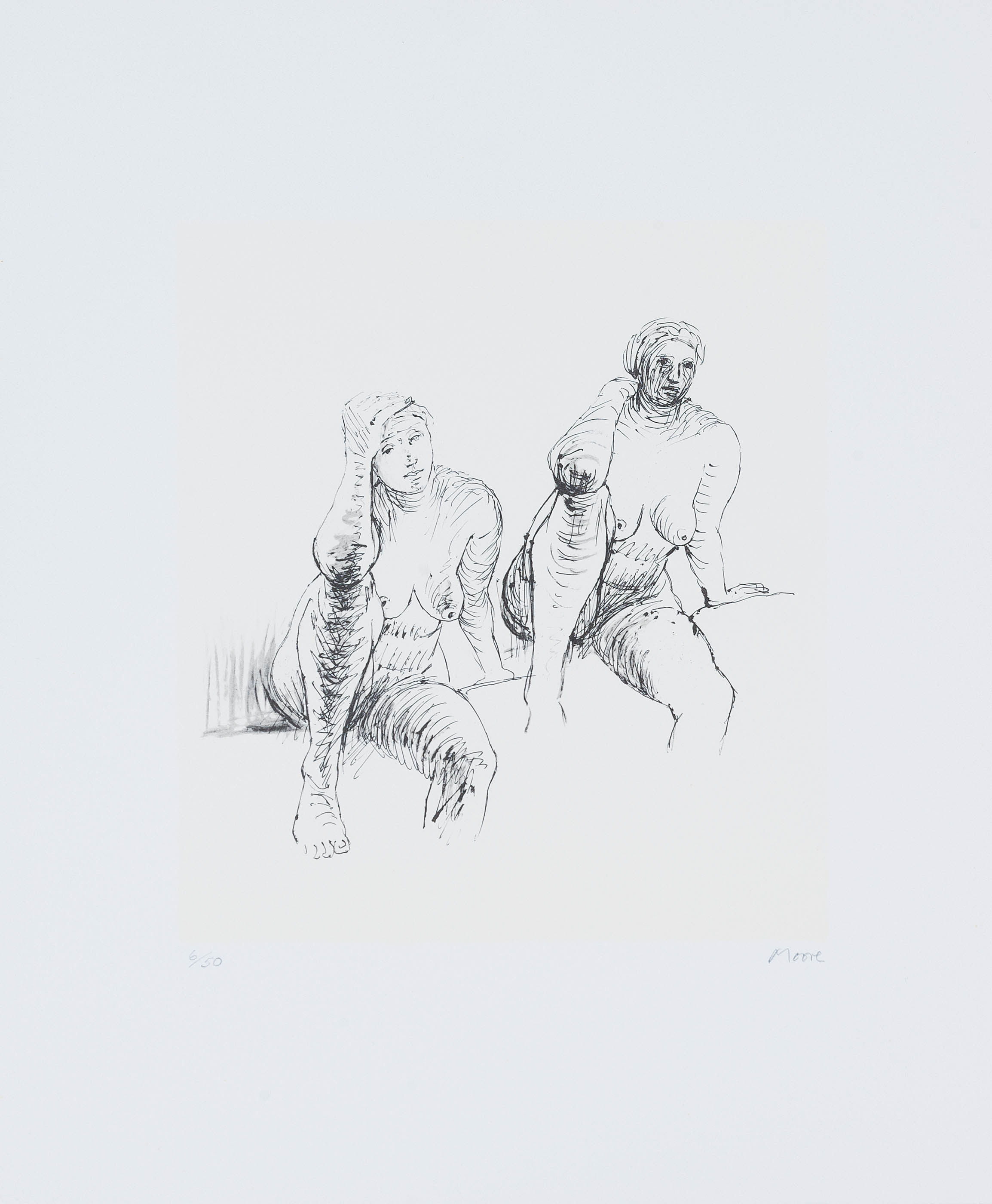 Henry Moore — Девять пластинок из коллекции Nudes (C. 396-401, 403-406), изображение 9