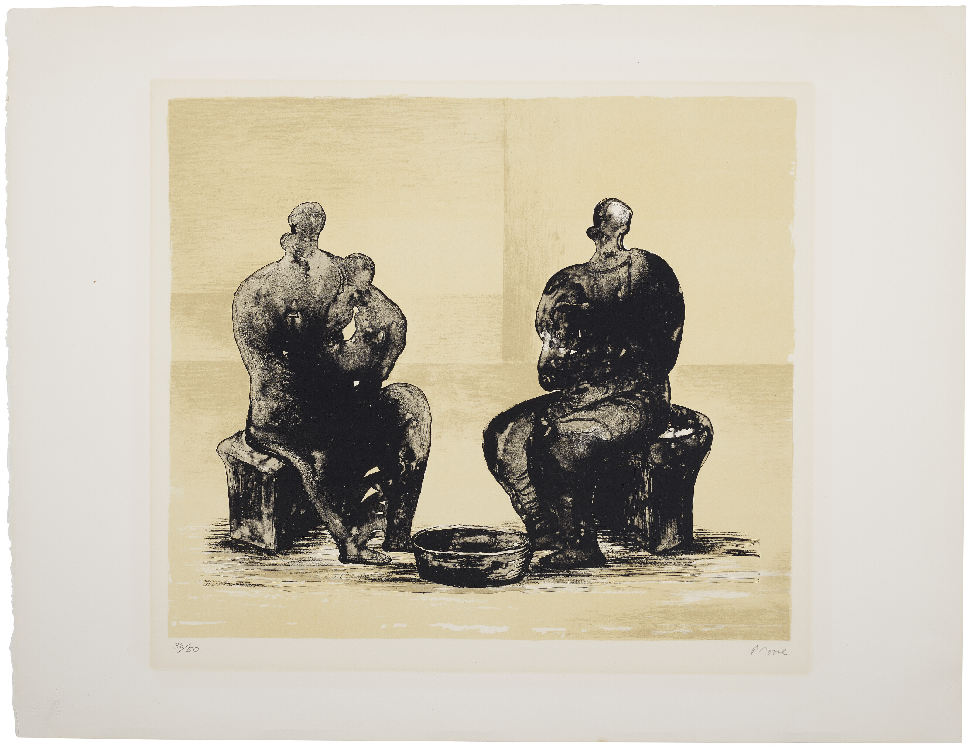Henry Moore — Три гравюры художника, изображение 2