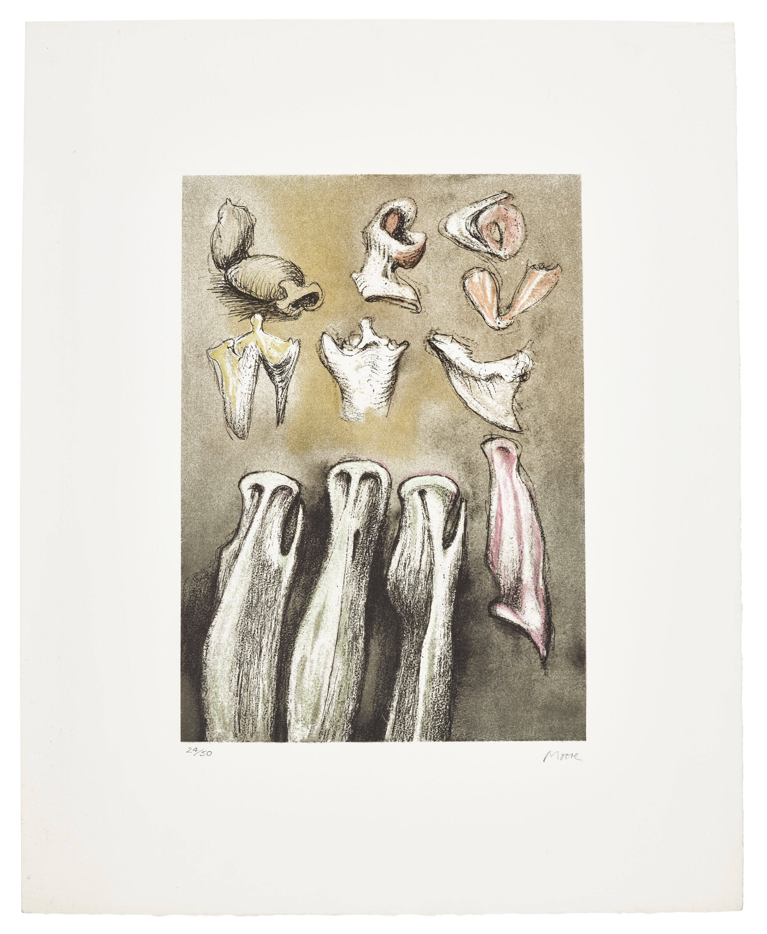 Henry Moore — Две гравюры художника, изображение 3