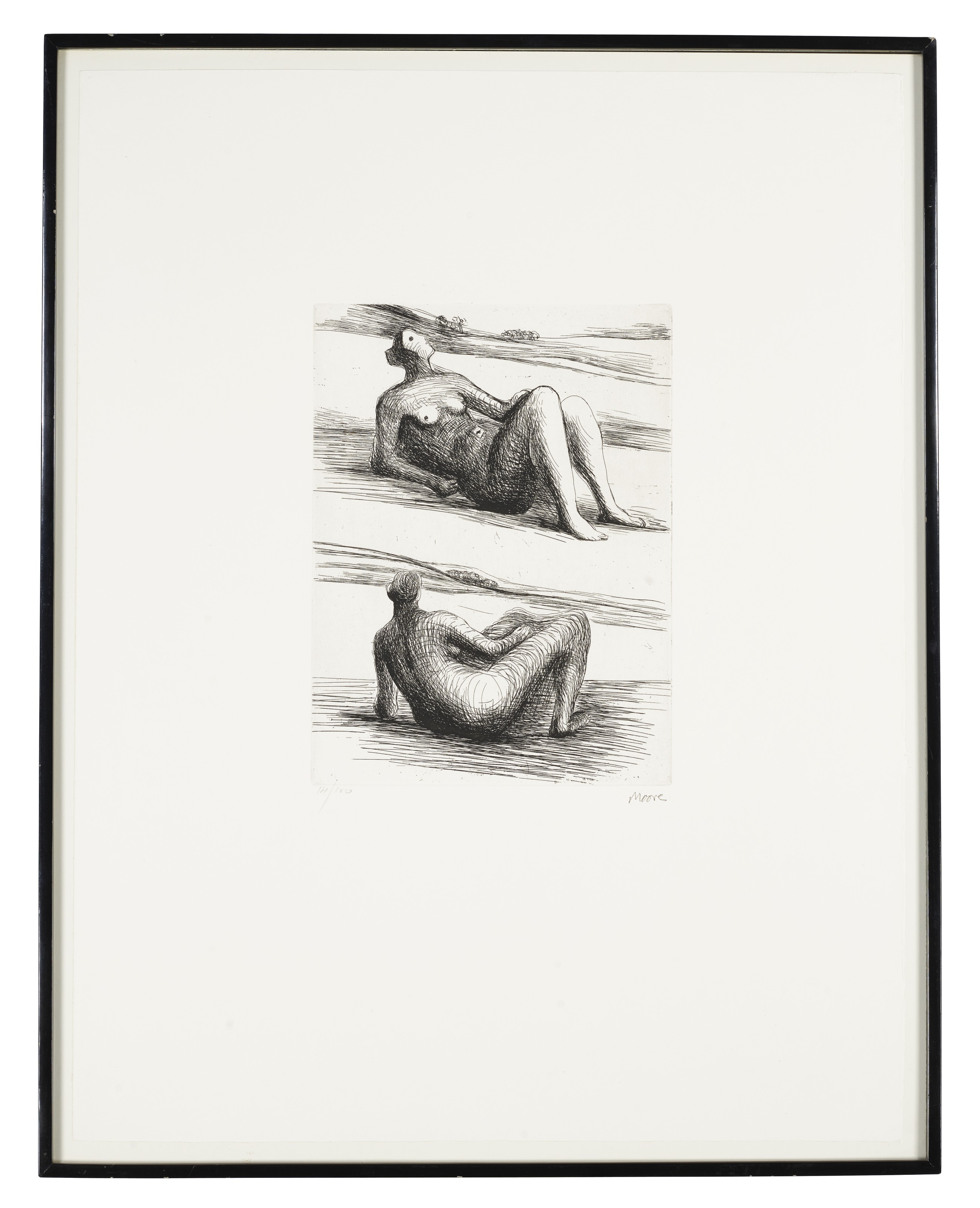 Henry Moore — Две лежащие фигуры, изображение 2