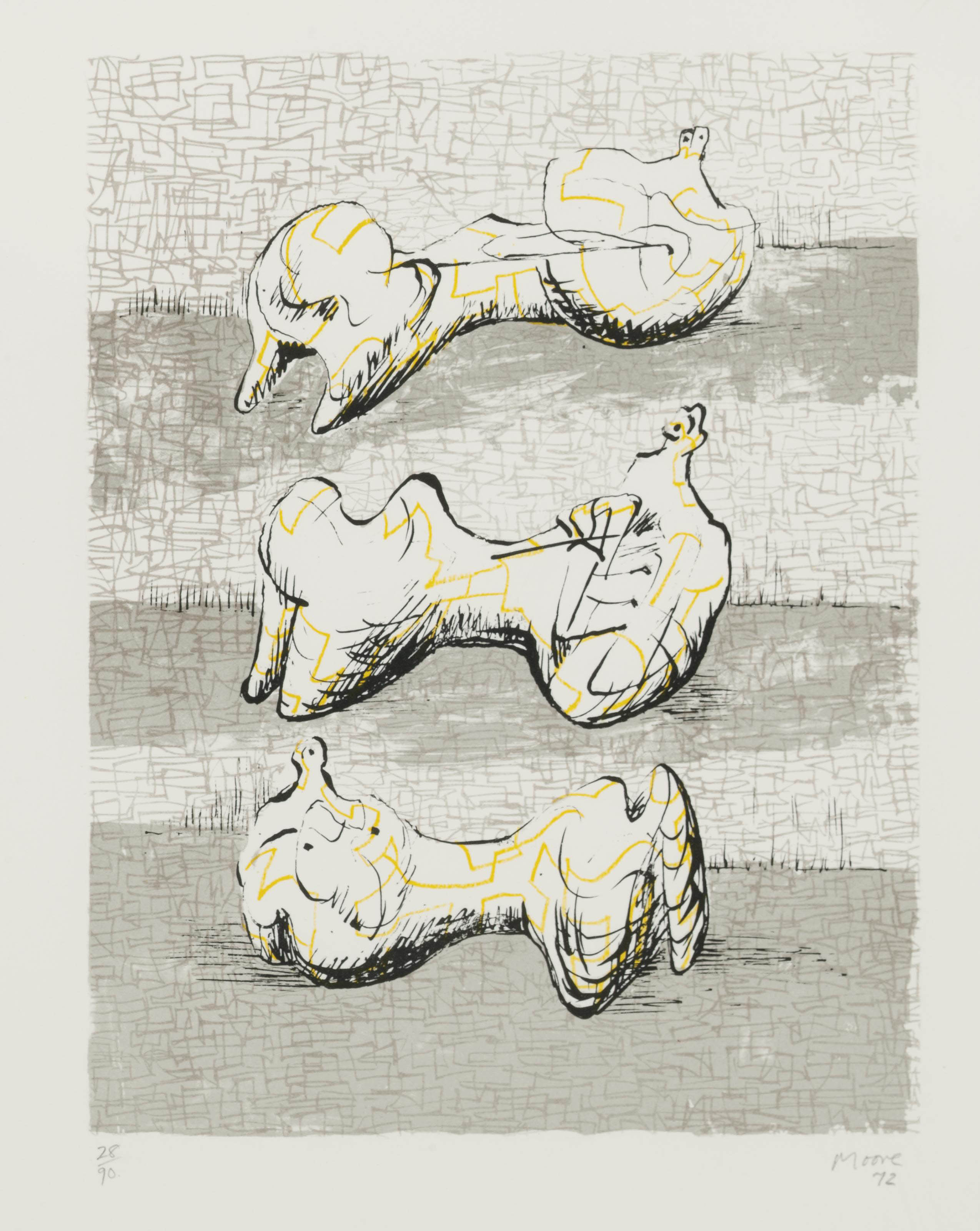 Henry Moore — Три лежащие фигуры (С. 182)