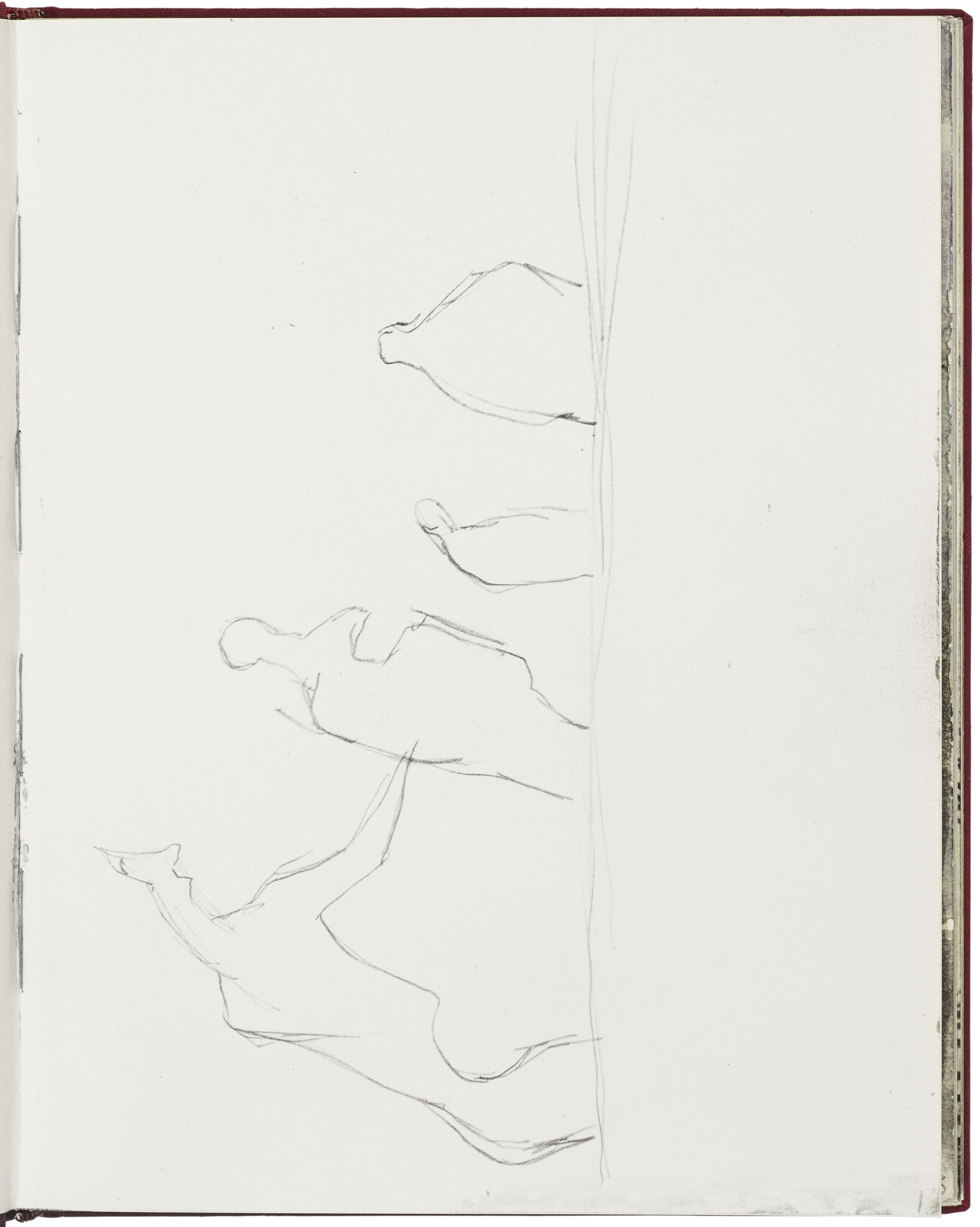 Henry Moore — Лежащая обнаженная, из альбома для зарисовок 1980 года, изображение 2