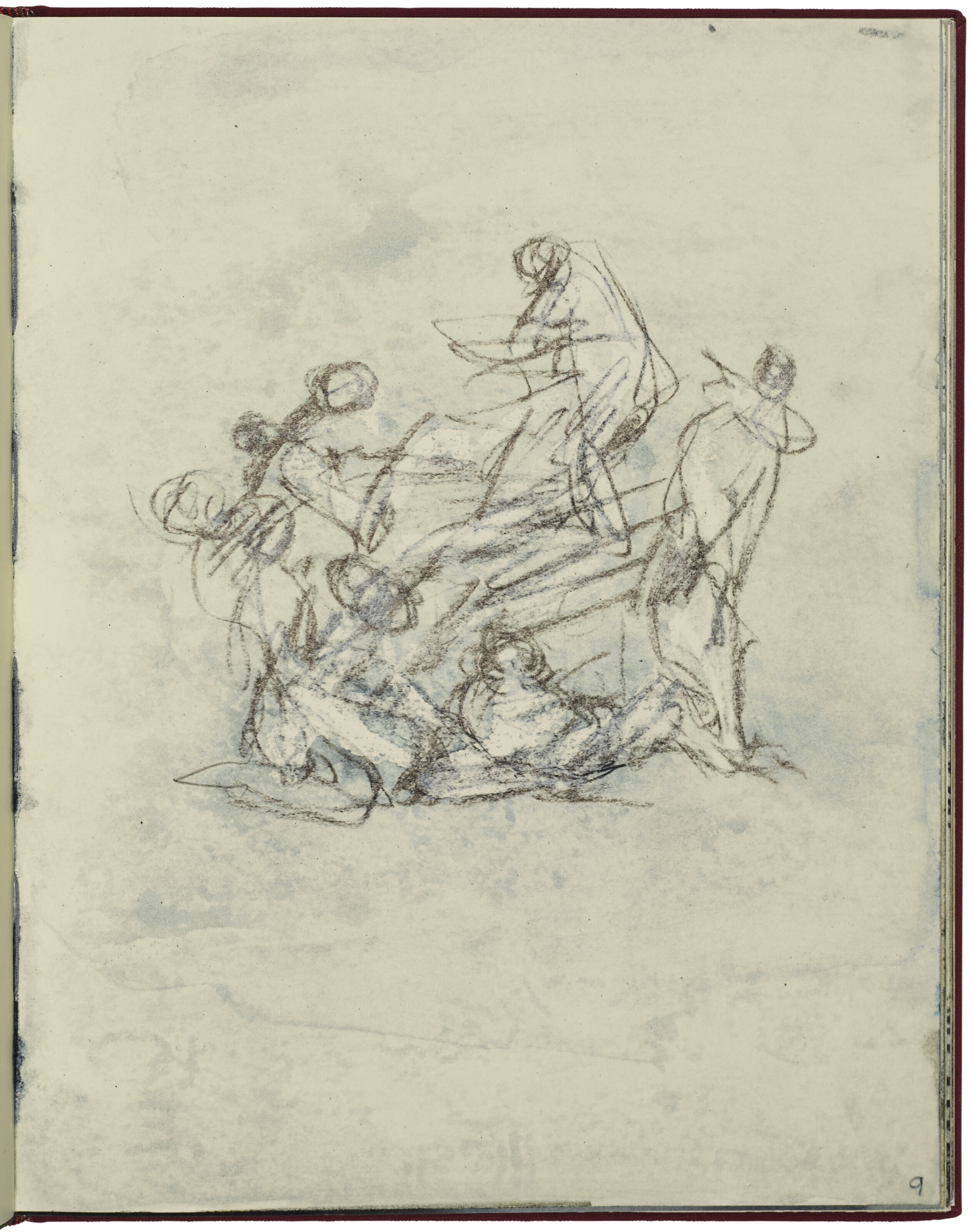 Henry Moore — Лежащая обнаженная, из альбома для зарисовок 1980 года, изображение 5