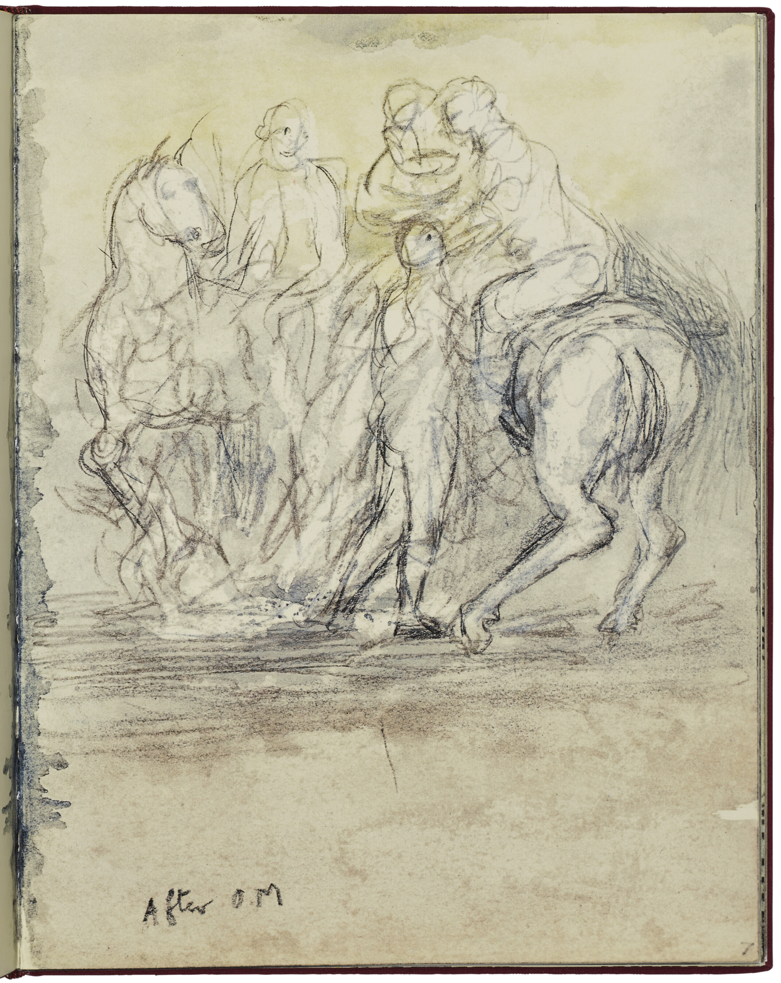 Henry Moore — Лежащая обнаженная, из альбома для зарисовок 1980 года, изображение 6
