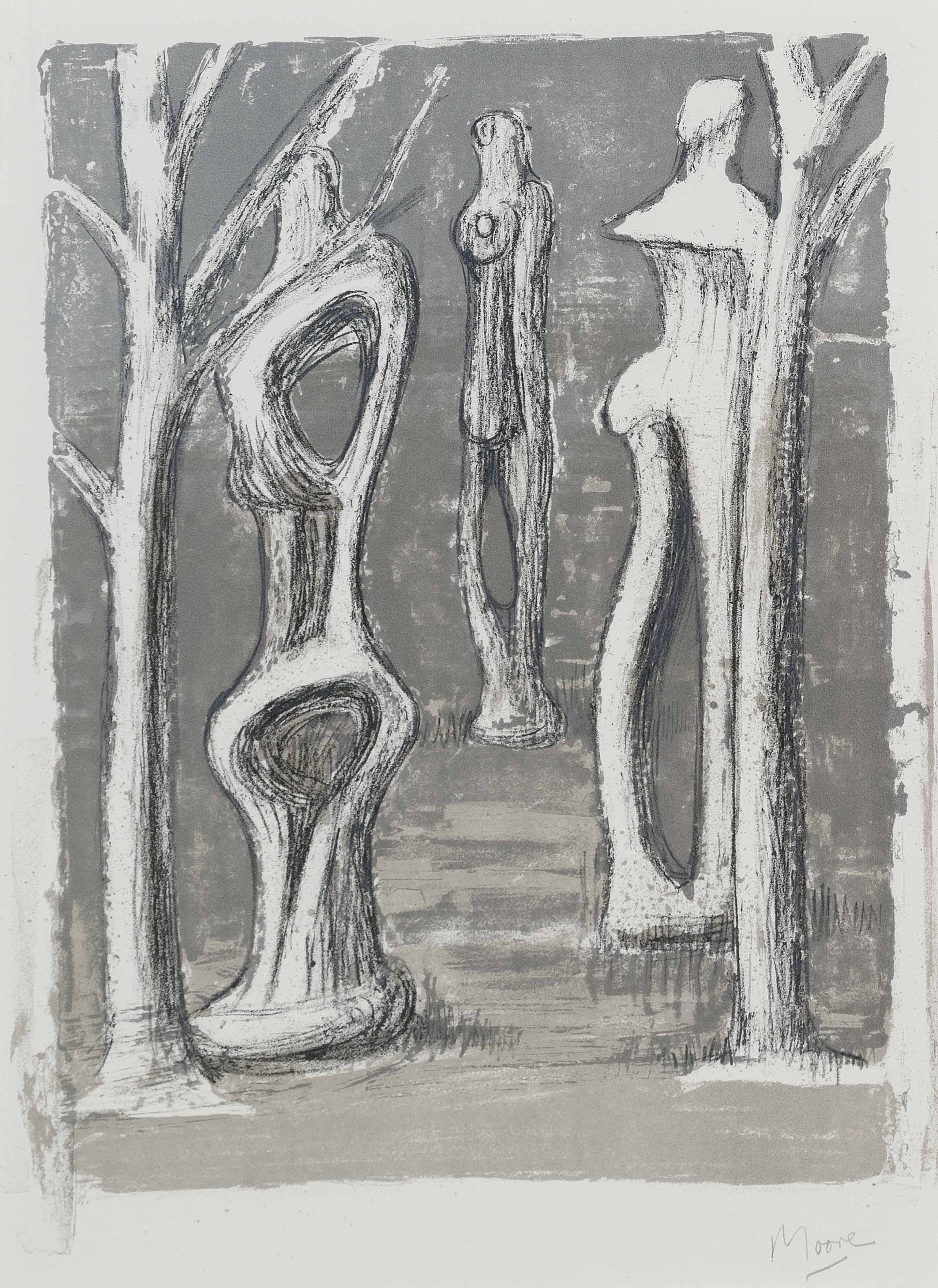 Henry Moore — Деревья, от: Prométhée (Кремер, 29)