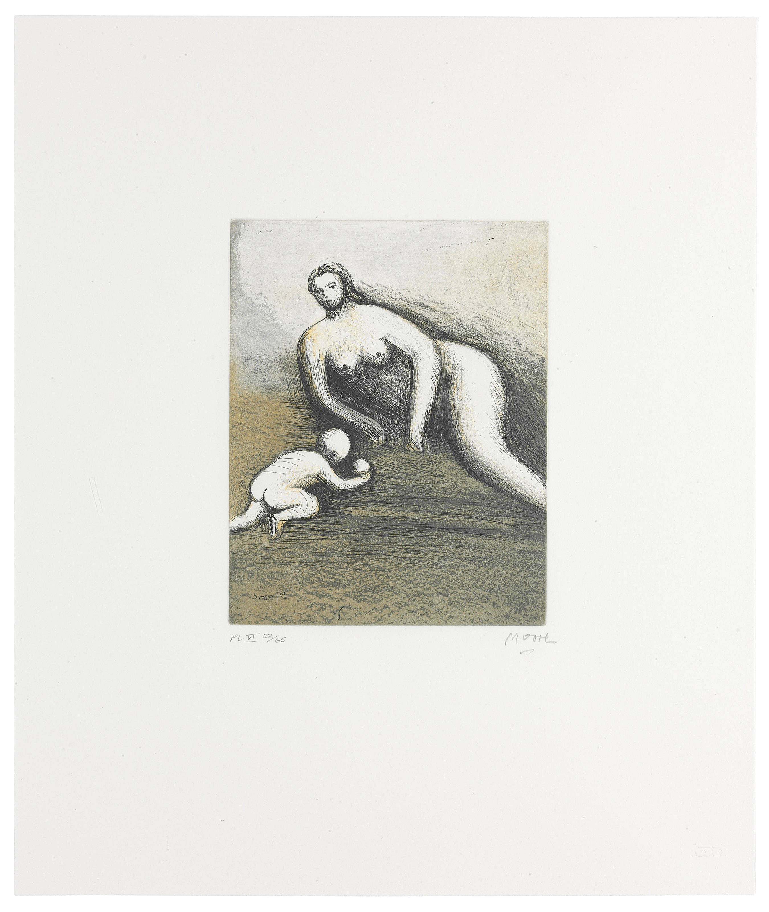 Henry Moore — Мать и дитя VI, от матери и ребенка