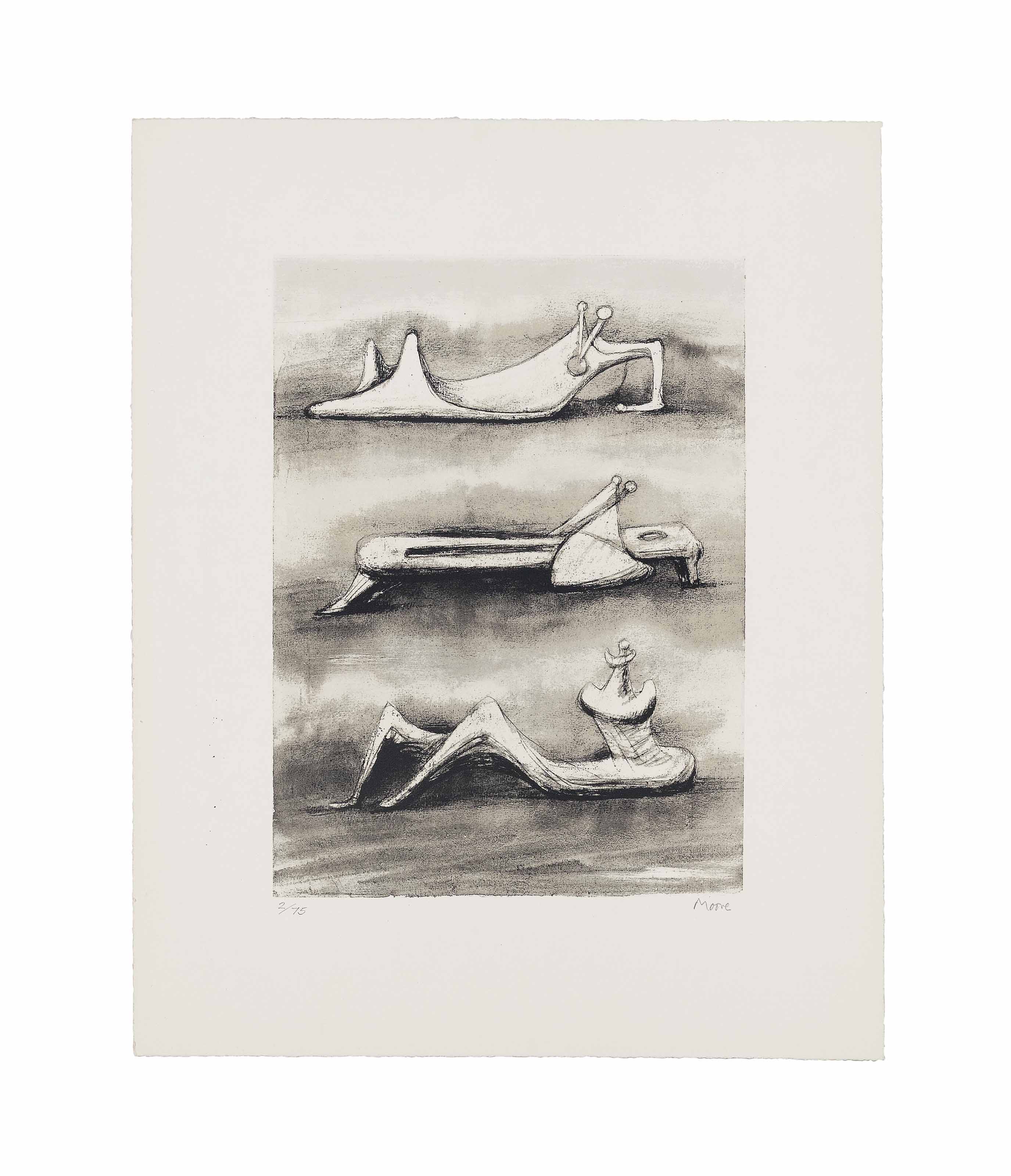 Henry Moore — Фигуры на снегу