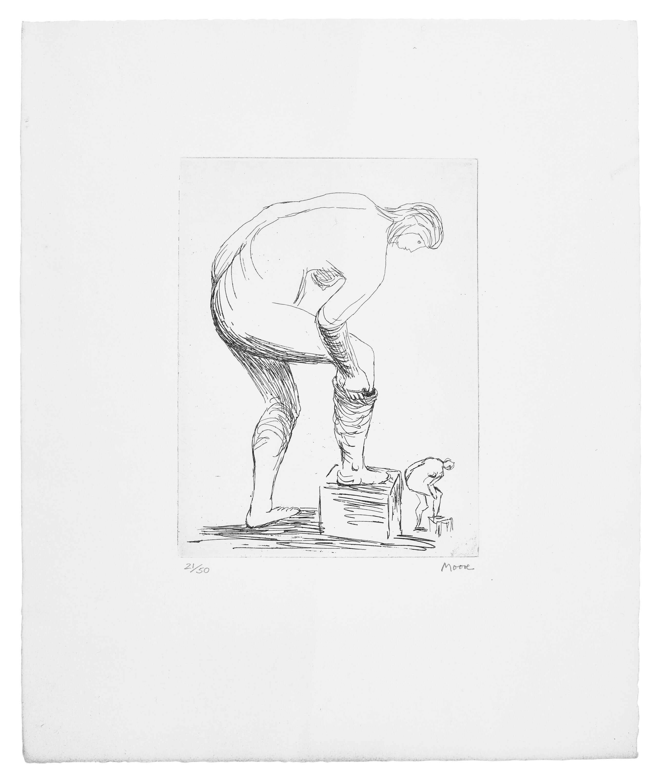 Henry Moore — Две гравюры художника, изображение 3