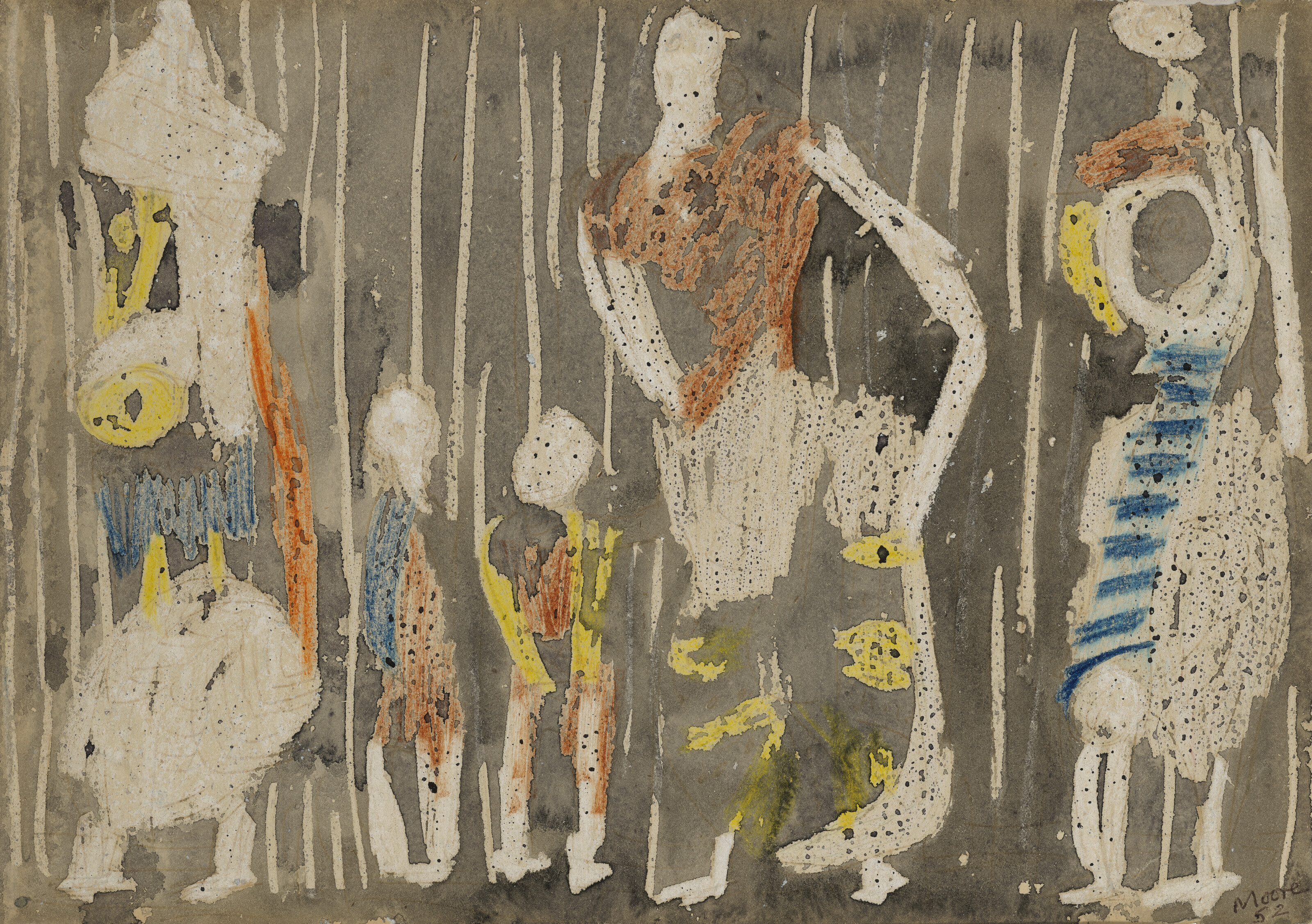 Henry Moore — Текстильный дизайн: Стоящие фигуры