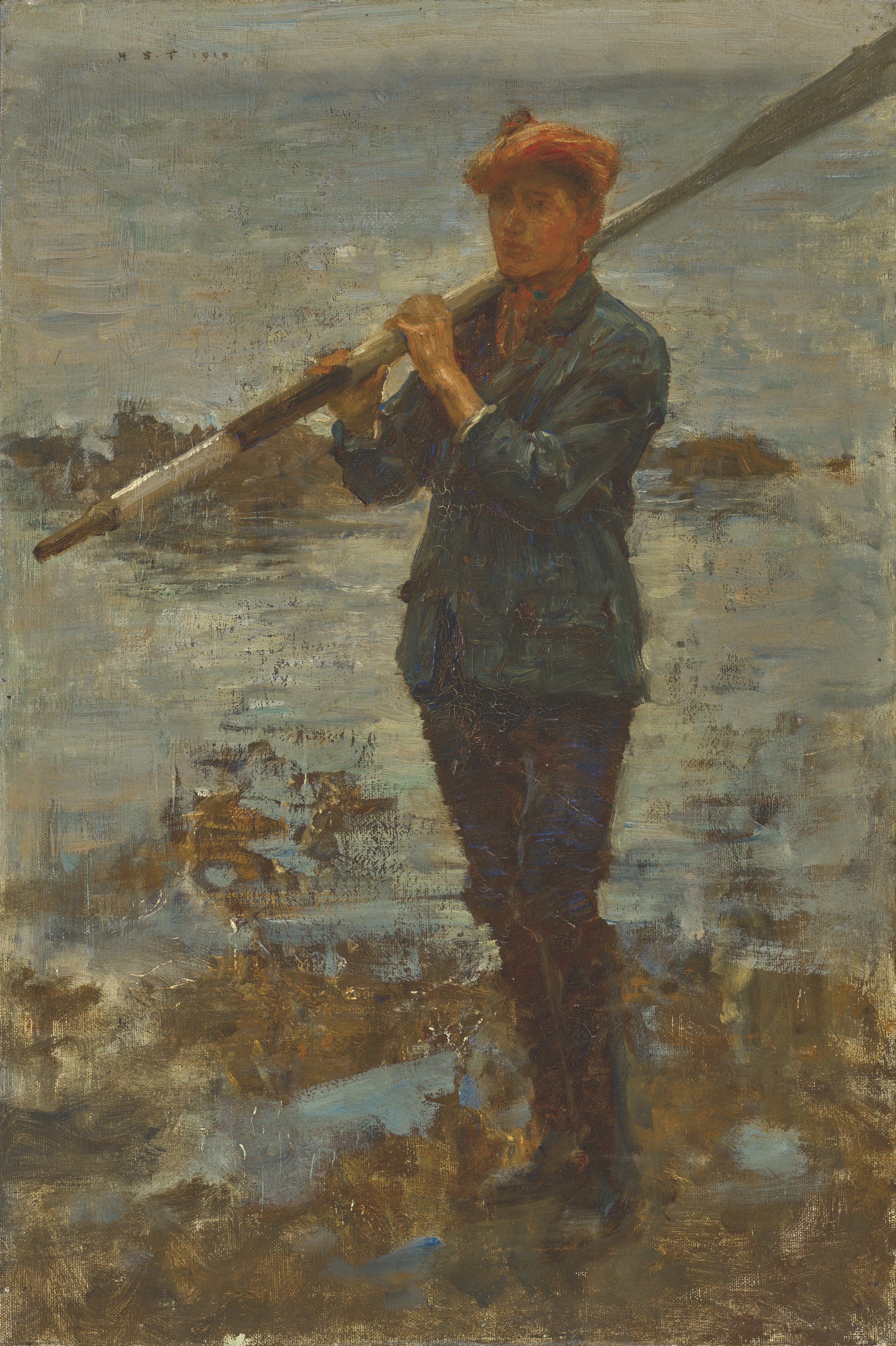 Henry Scott Tuke — Юноша с веслом, изображение 2