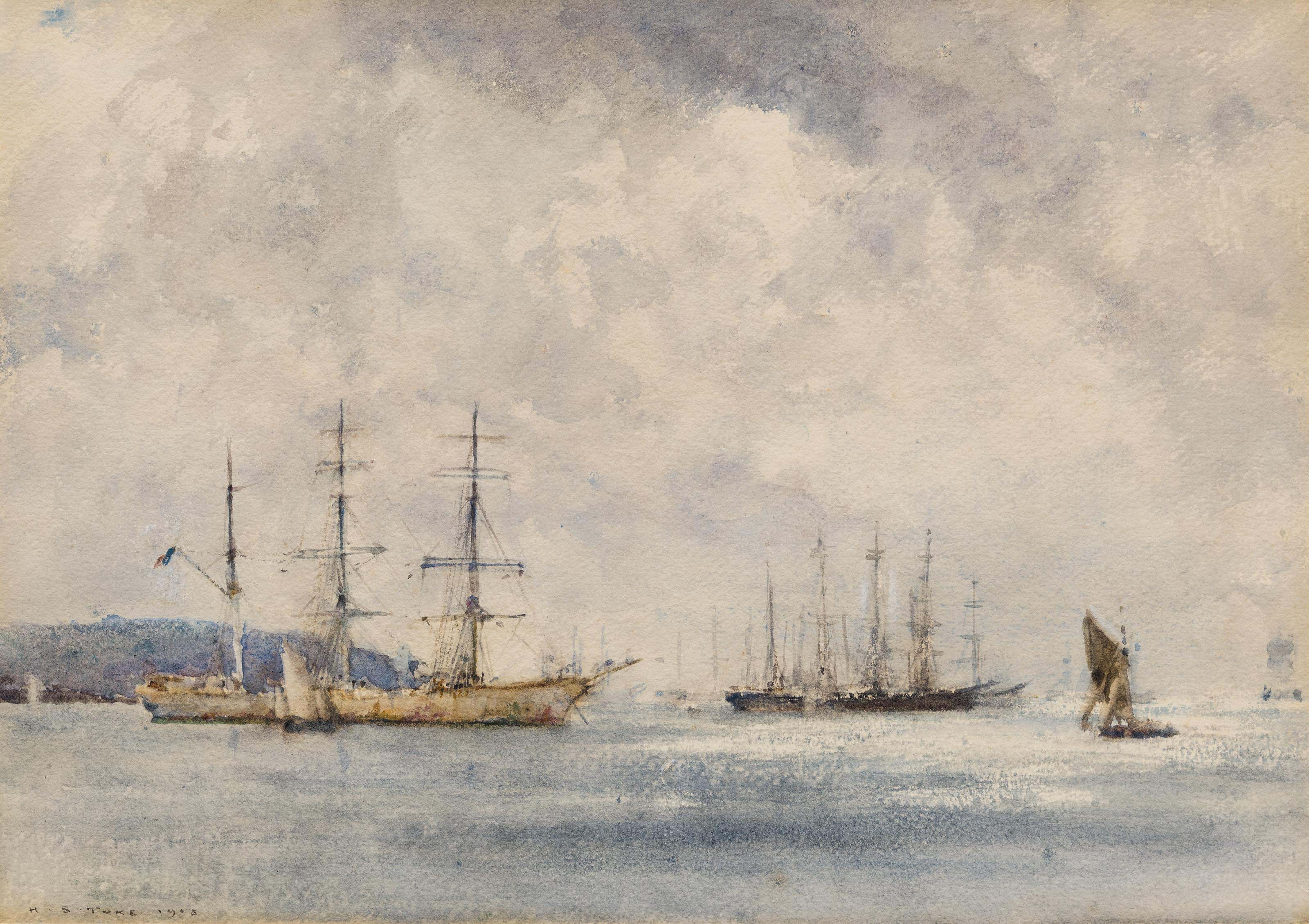 Henry Scott Tuke — Отраженный свет на дорогах Каррика