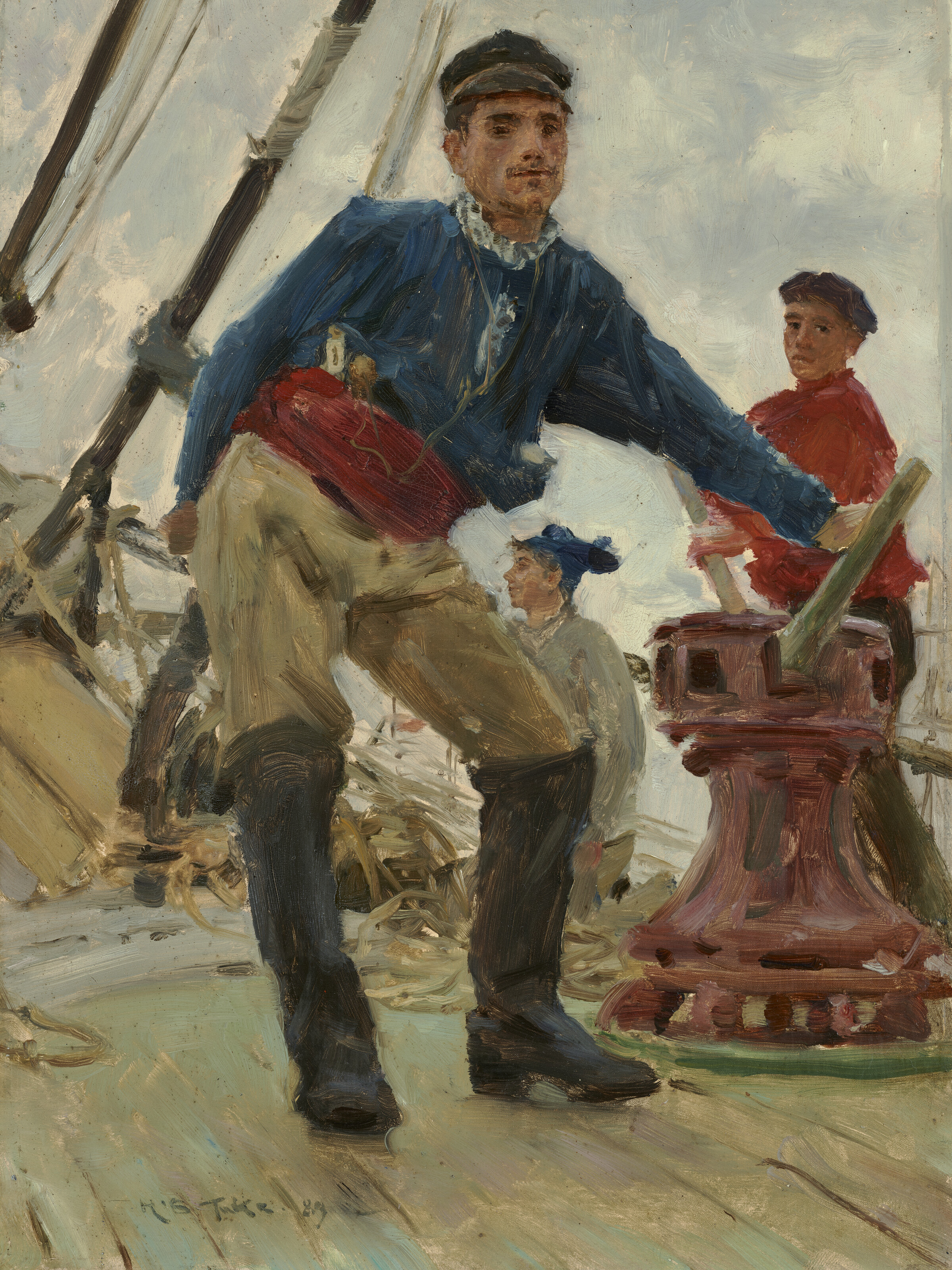 Henry Scott Tuke — У шпиля испанского брига