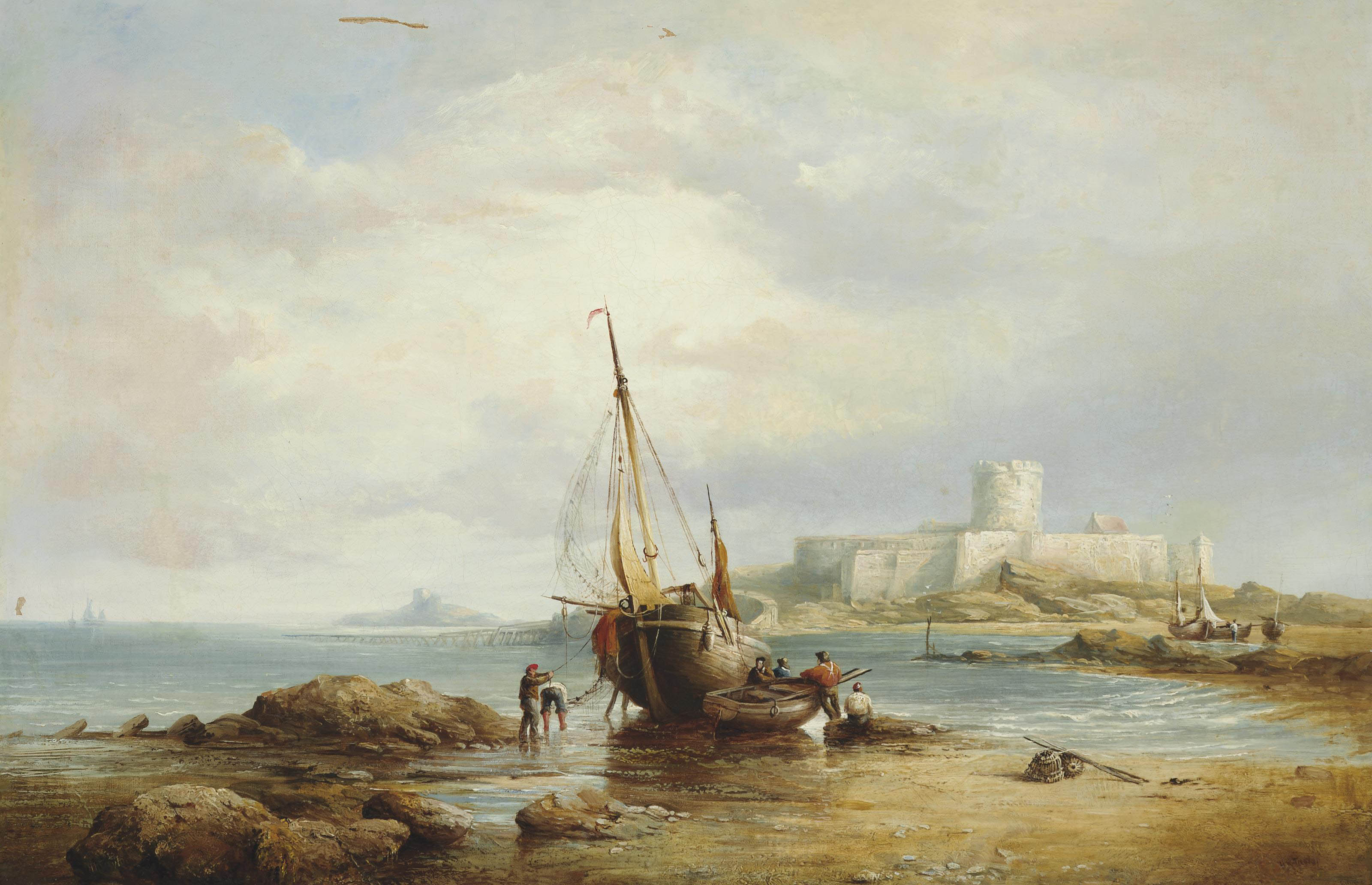 Henry Taylor — Вид на ул. Обен Форт, залив Сент-Обен, Джерси