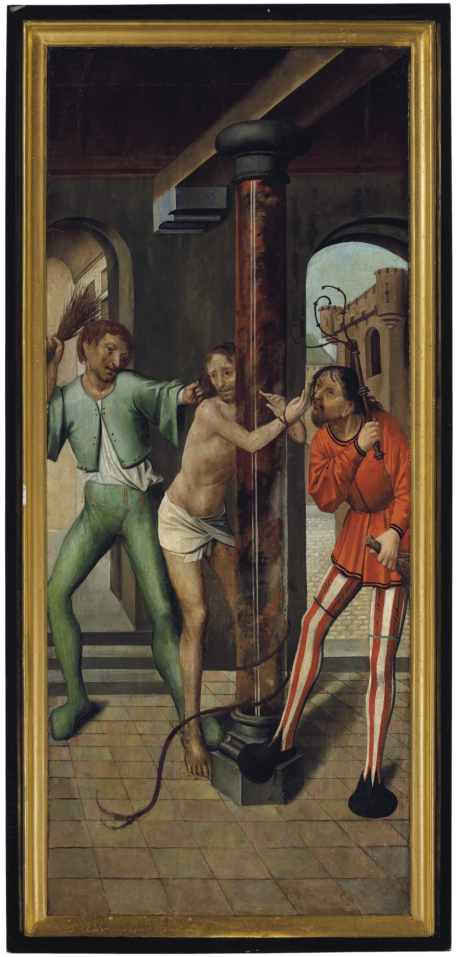 Hieronymus Bosch — Крыло полиптиха: Бичевание (спереди); Волхв (сзади), изображение 2