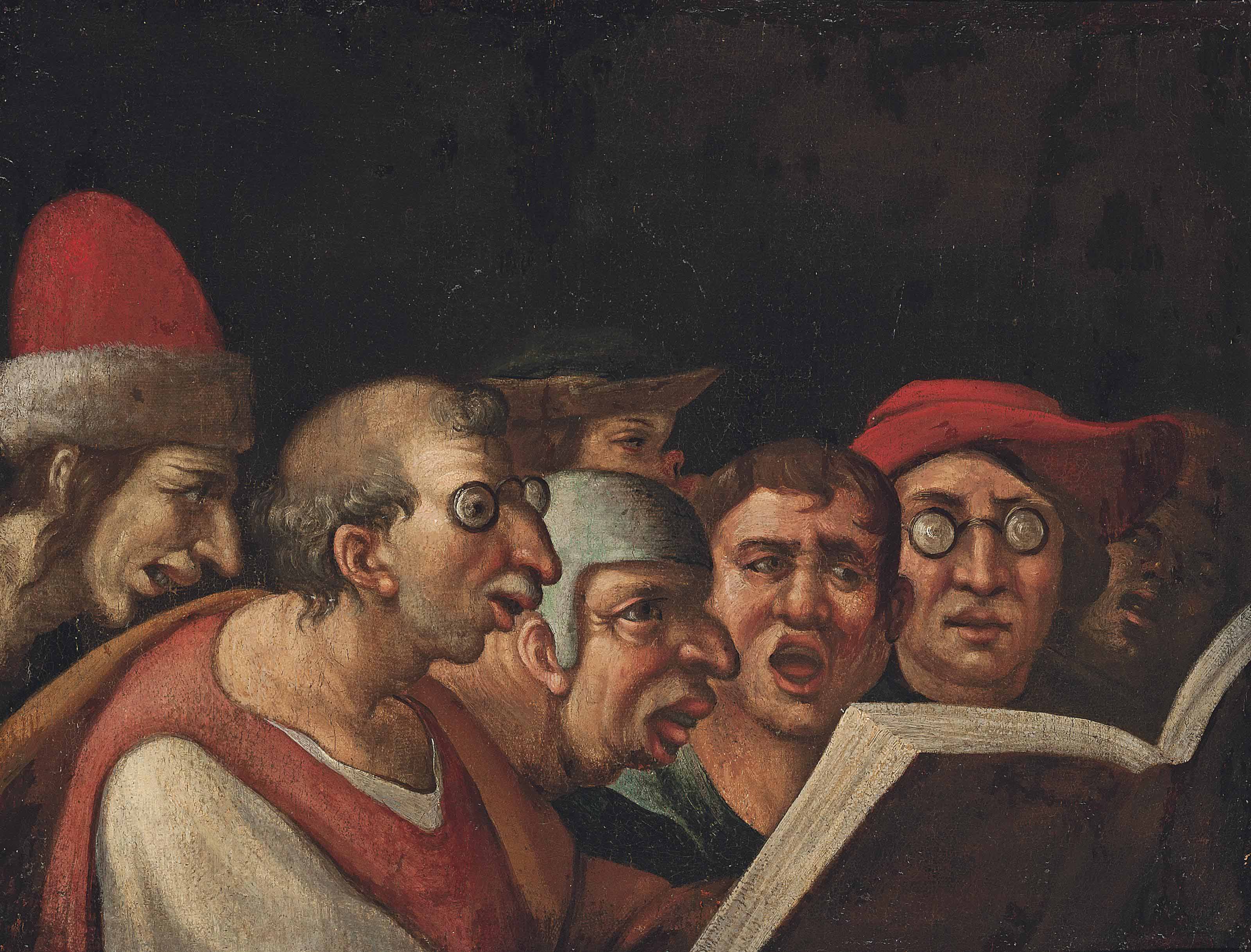 Hieronymus Bosch — Семеро мужчин поют мадригал