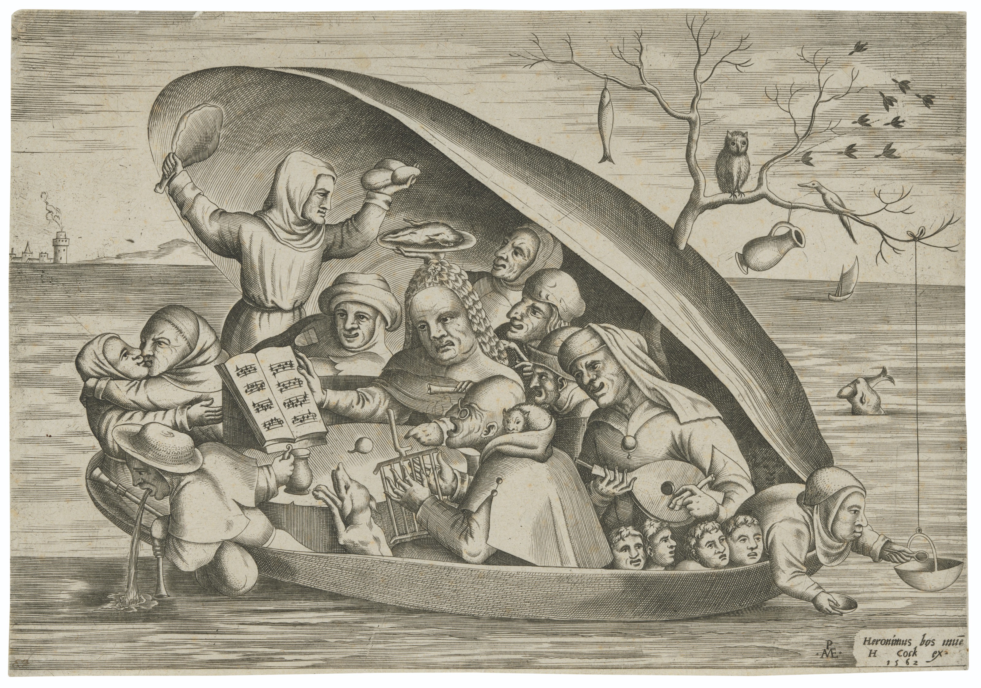 Hieronymus Bosch — Устричная раковина (Веселушки в раковине мидии)