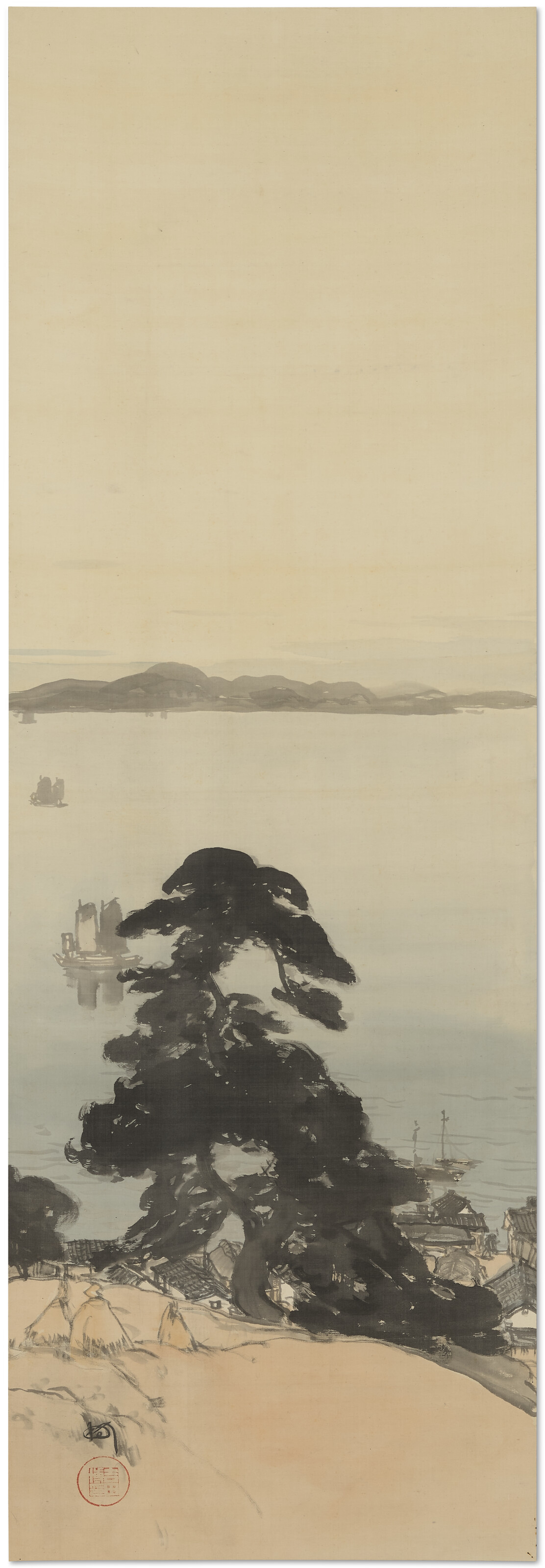 Hiroshi Yoshida — Сосны и морской порт