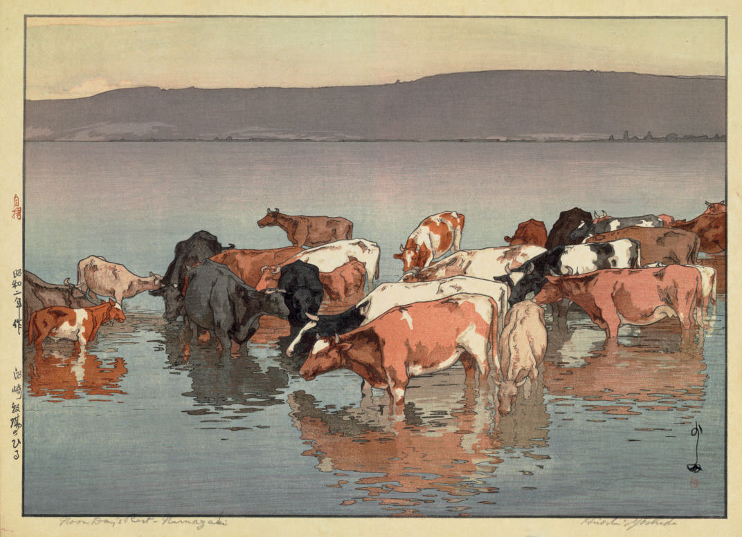 Hiroshi Yoshida — Нумадзаки бокудзе-но-хиру ("Полуденный отдых", Нумадзаки), 1927