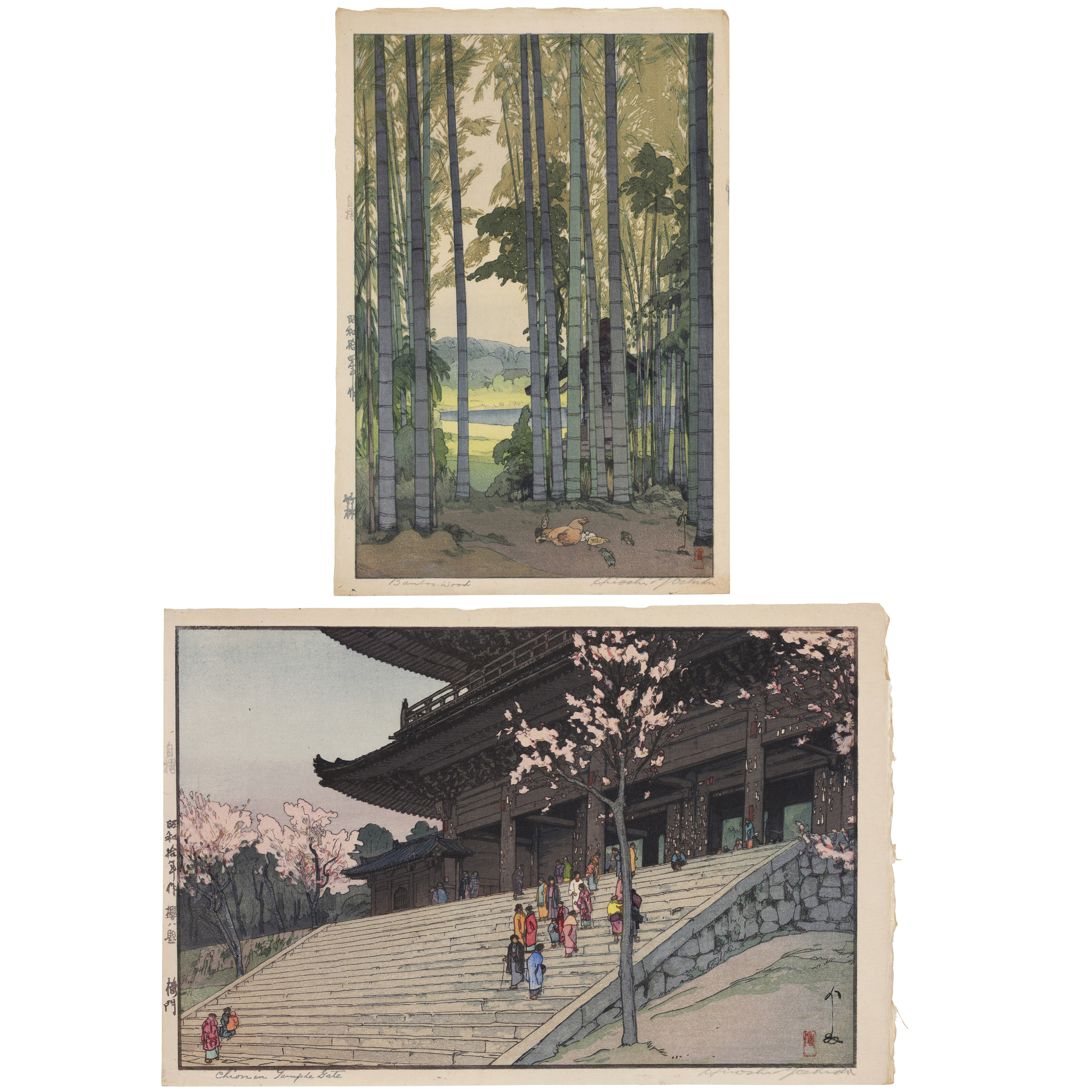 Hiroshi Yoshida — Две гравюры на дереве