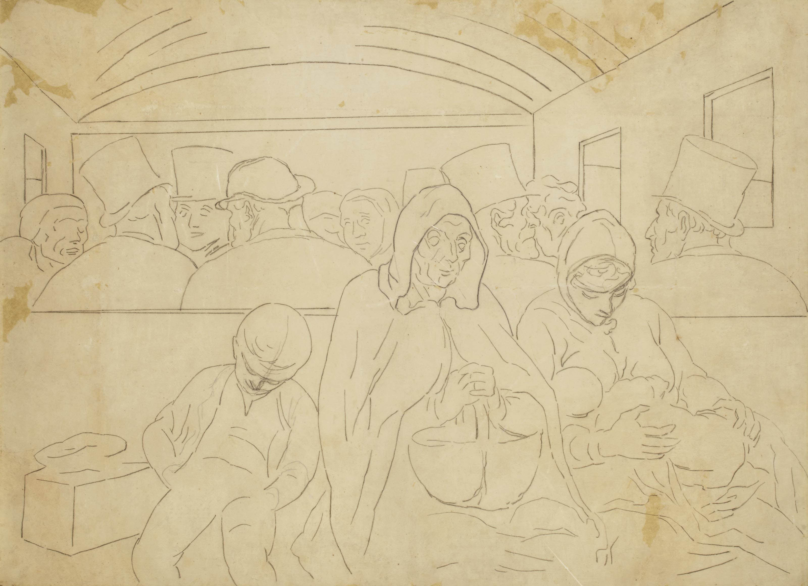 Honoré Daumier — Вагон тройственного класса