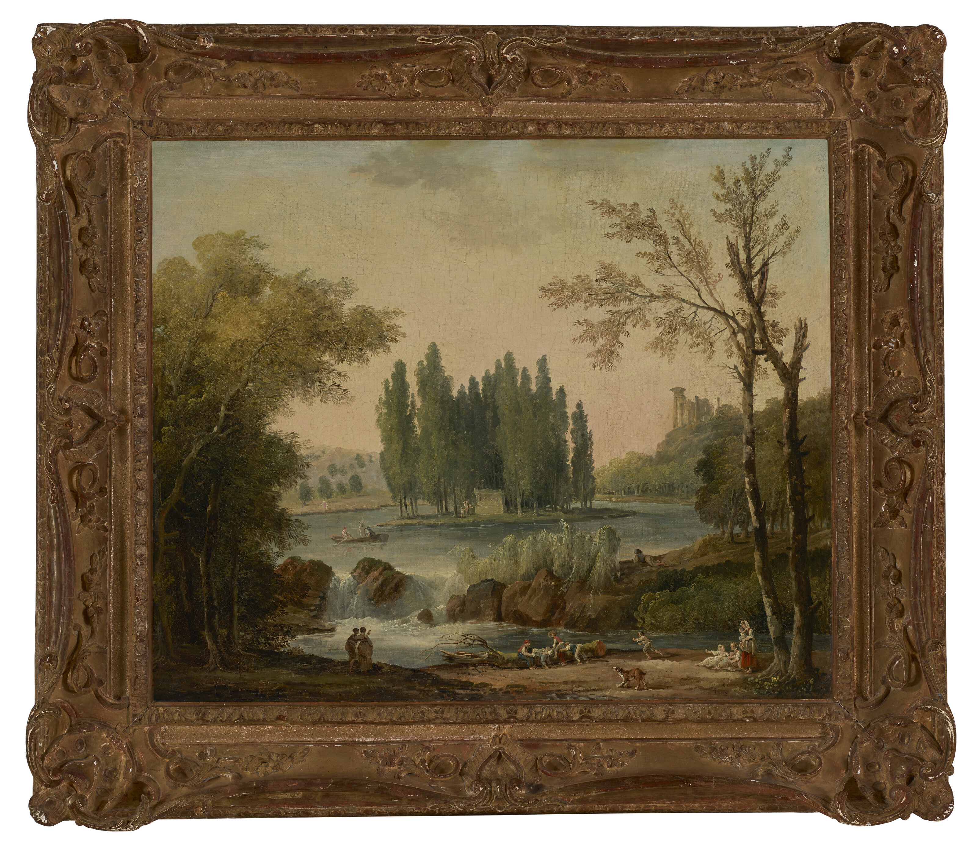 Hubert Robert — Вид на парк в Эрменонвиле с могилой Жан-Жака Руссо и Храмом философии, изображение 2