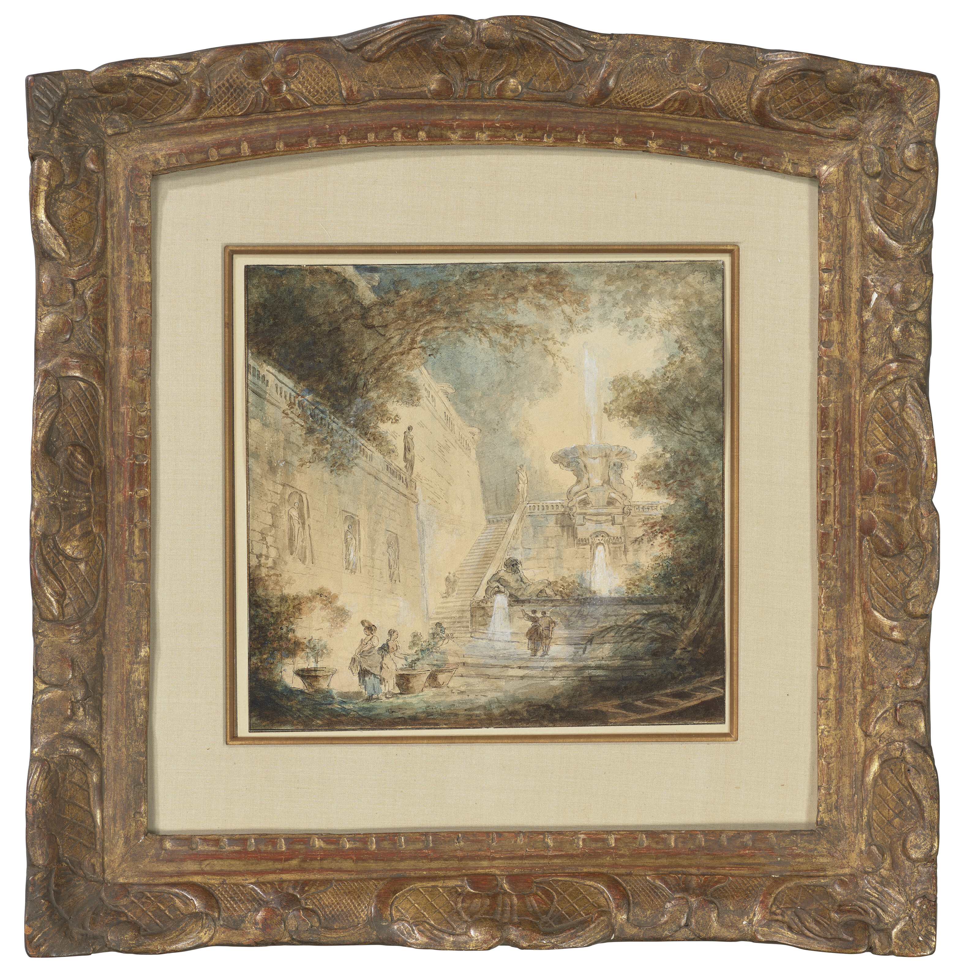 Hubert Robert — Фонтан в саду виллы д'Эсте, изображение 2