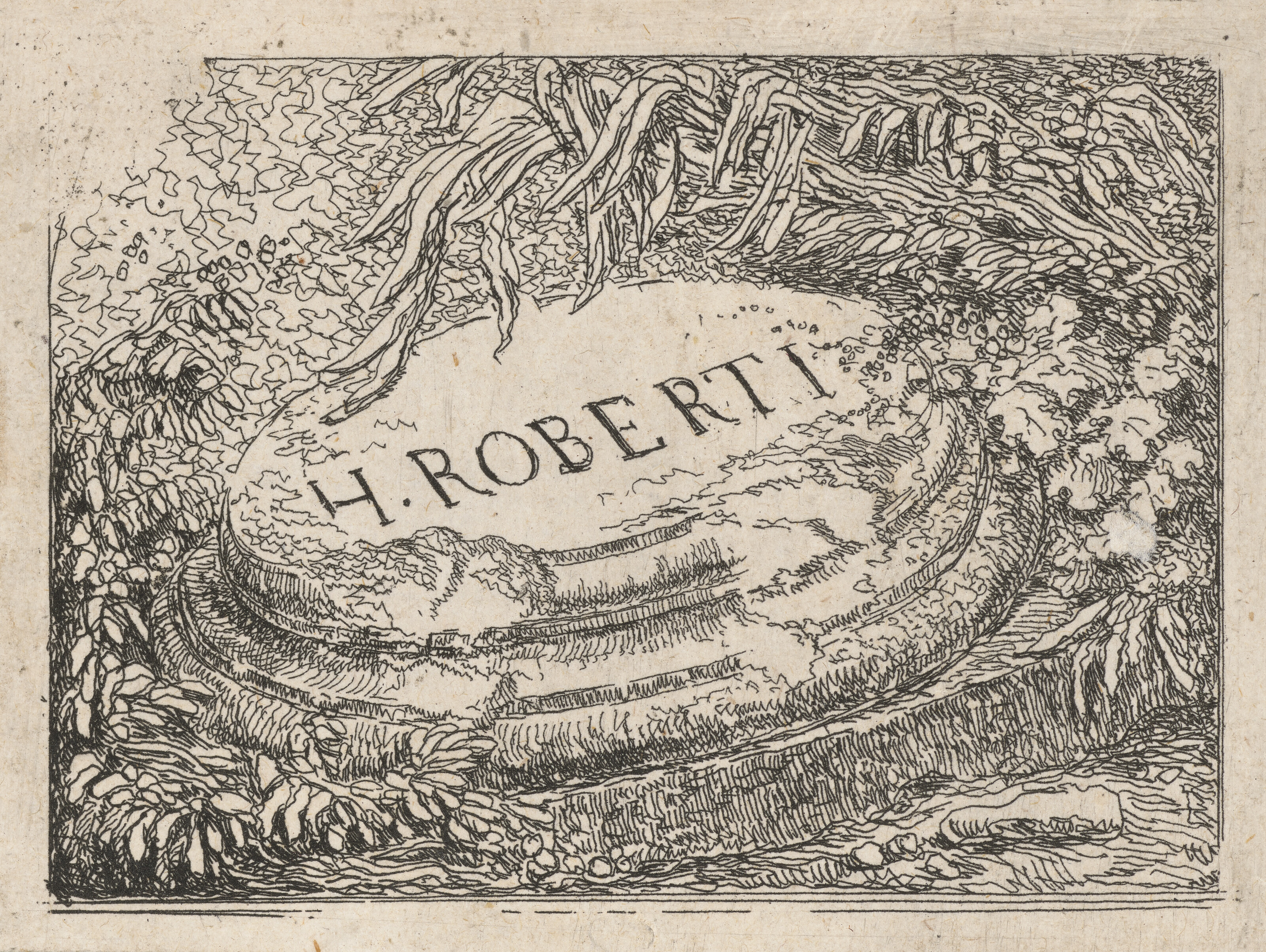 Hubert Robert — Гробница Савалетты де Бюшеле на Троице-де-Мон, Рим ; Галерея для гостей ; и карта посещений художников, изображение 3