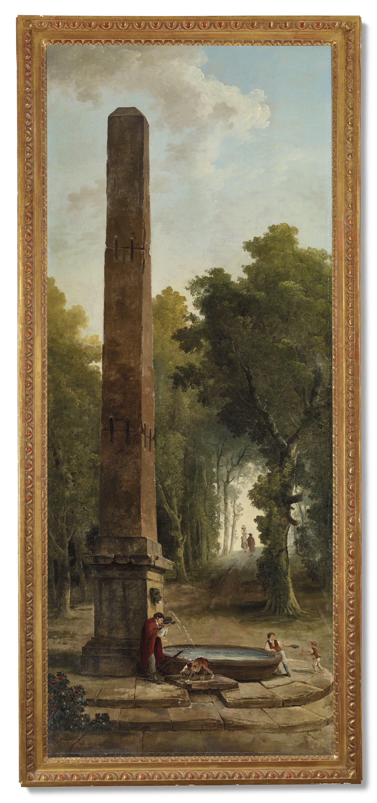 Hubert Robert — Дворец в Буском лесу ; Обелиск у фонтана, изображение 3