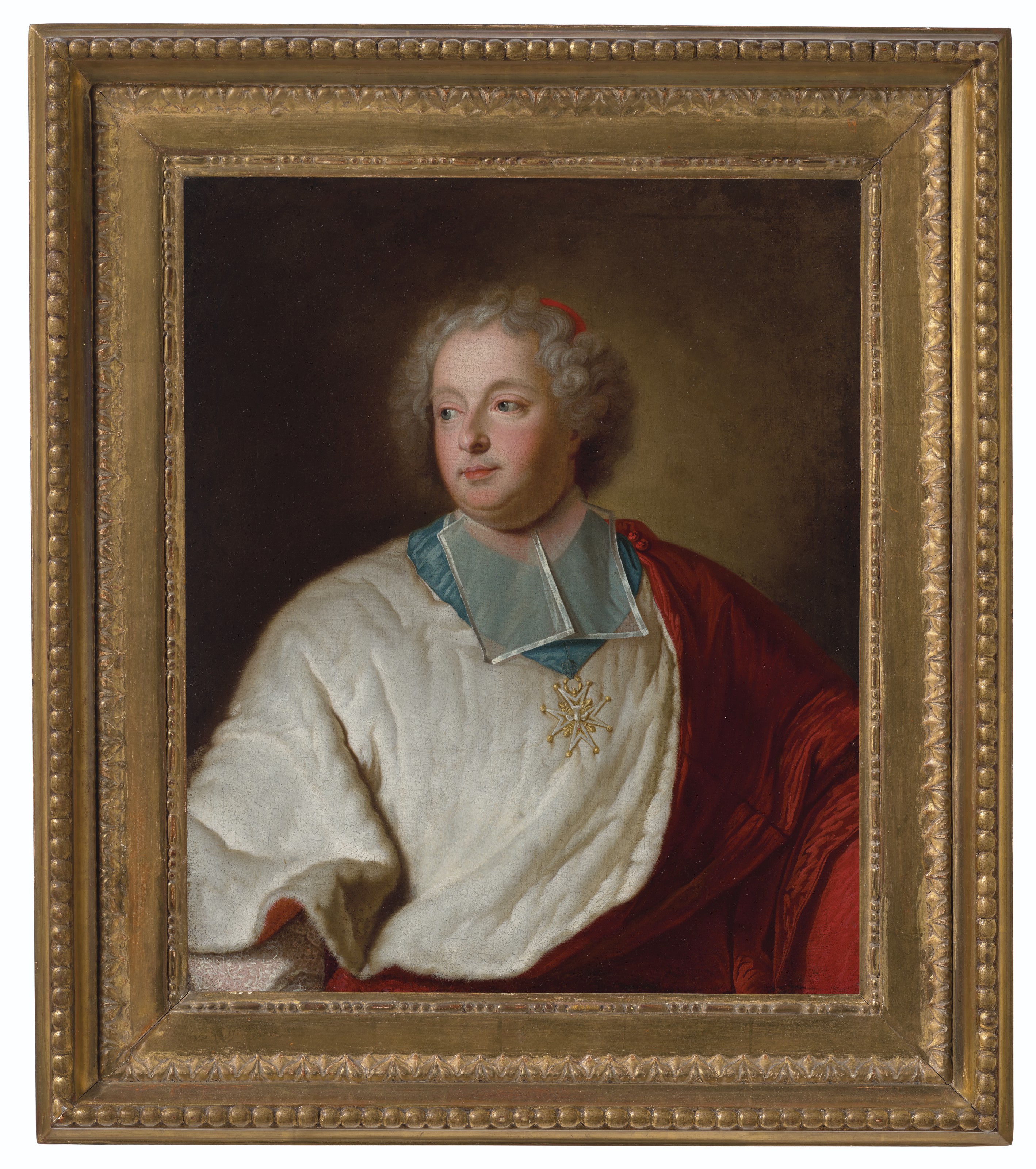Hyacinthe Rigaud — Портрет кардинала Армана Гастона Максимилиана де Рогана Субиза (1674-1749), в полный рост, с орденом Святого Духа, изображение 2