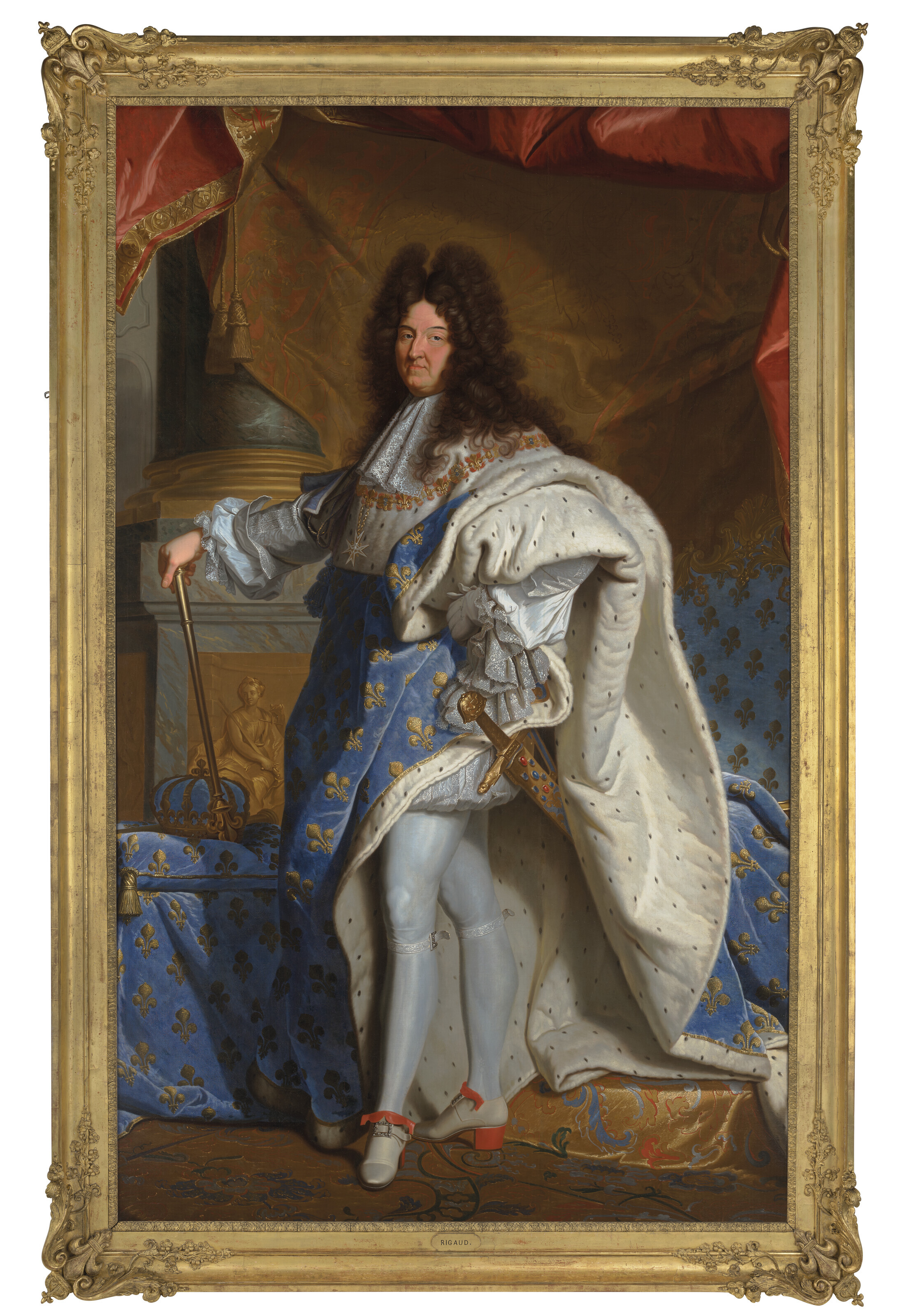 Hyacinthe Rigaud — Портрет Людовика XIV (1638-1715) в полный рост в коронационном облачении