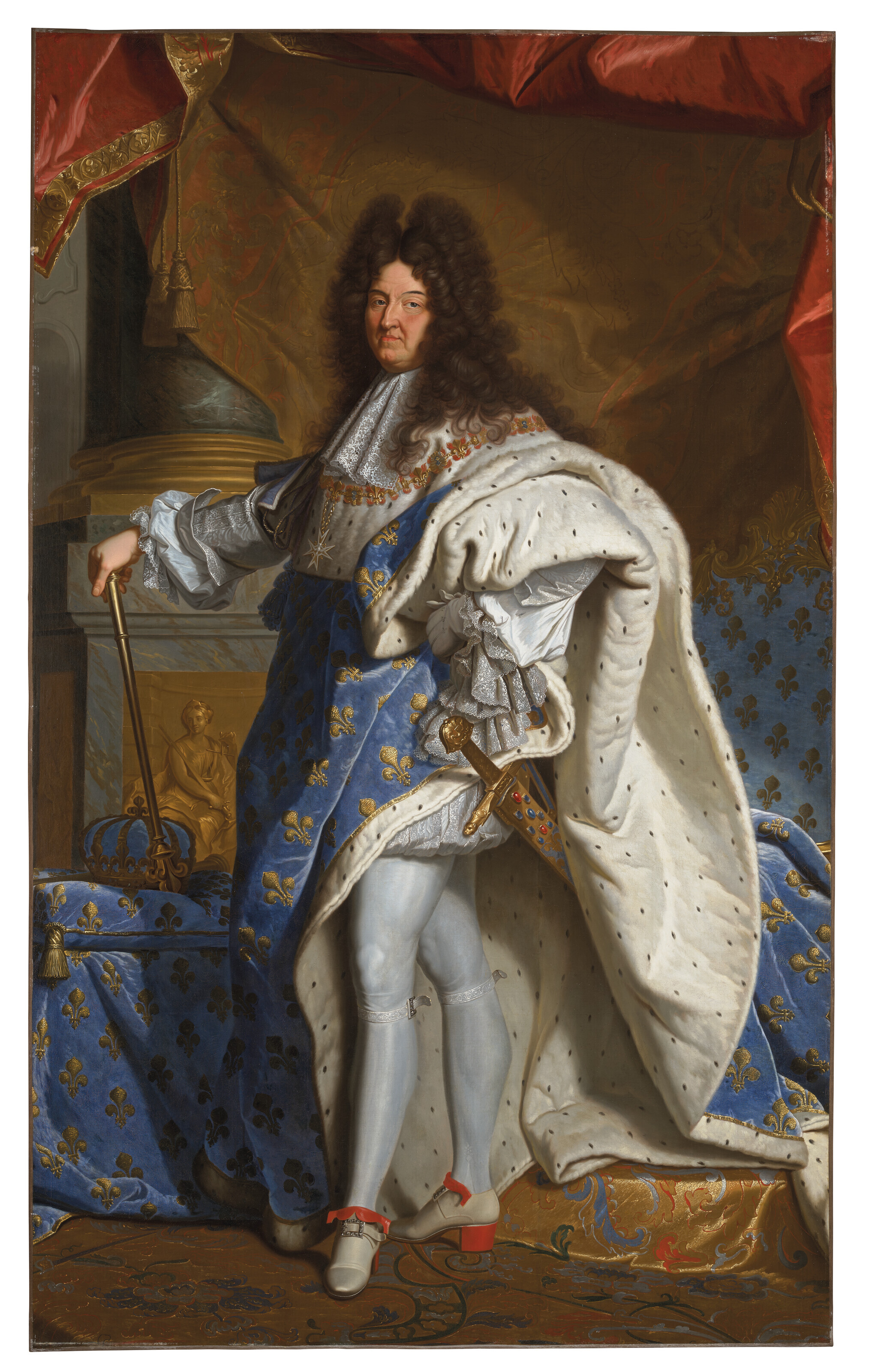Hyacinthe Rigaud — Портрет Людовика XIV (1638-1715) в полный рост в коронационном облачении, изображение 2