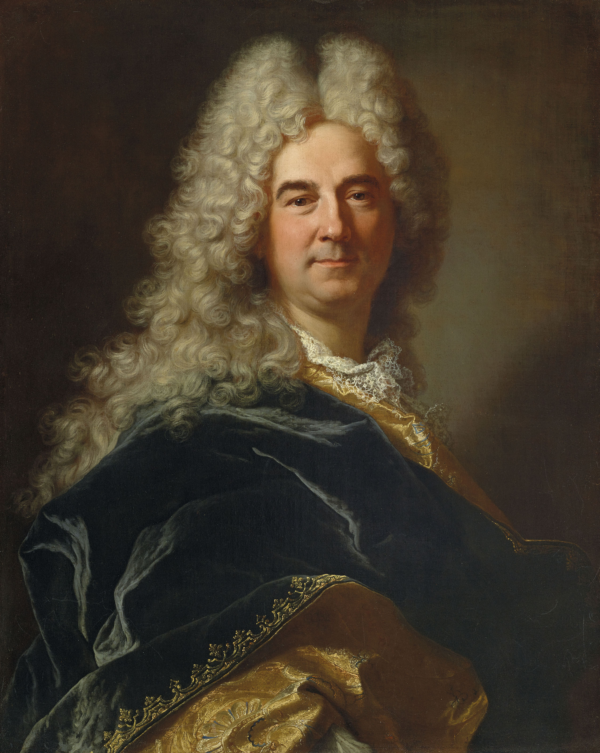 Hyacinthe Rigaud — Портрет человека в голубом жилище