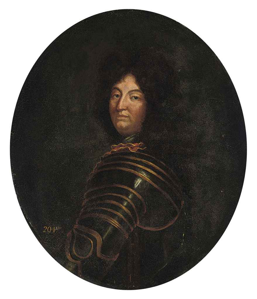 Hyacinthe Rigaud — Портрет Людовика XIV в полный рост, в доспехах