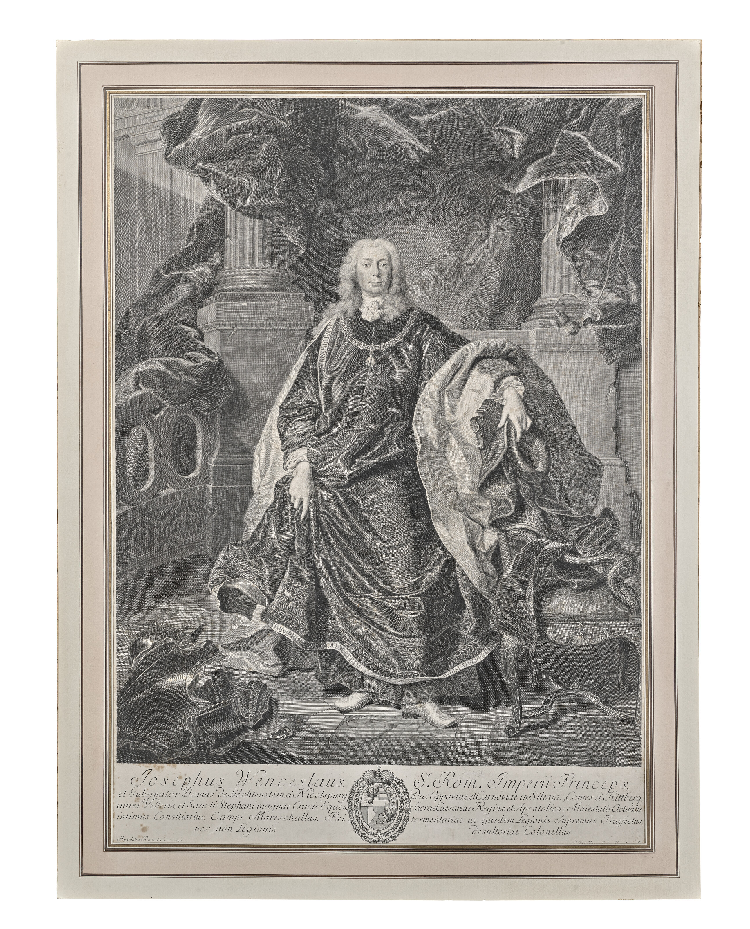 Hyacinthe Rigaud — ПОРТРЕТ В ОКРУЖЕНИИ ПРИНЦА ЙОЗЕФА ВЕНЦЕЛЯ I ФОН ЛИХТЕНШТЕЙНА, ПРИНЦ ЛИХТЕНШТЕЙНСКИЙ