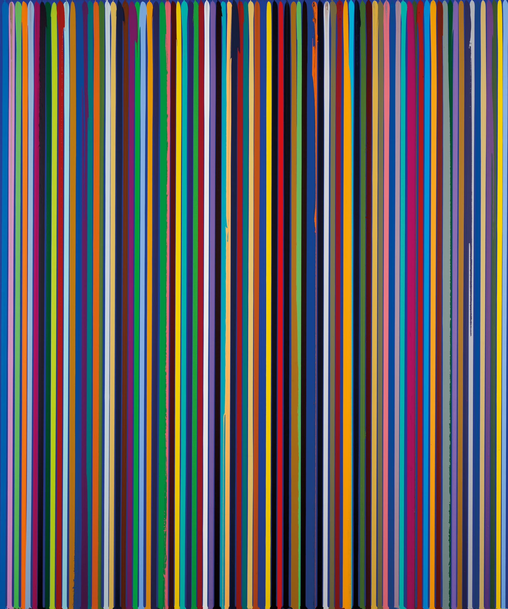 Ian Davenport — Рельефные линии: Темно-кобальтовый штрих, изображение 1