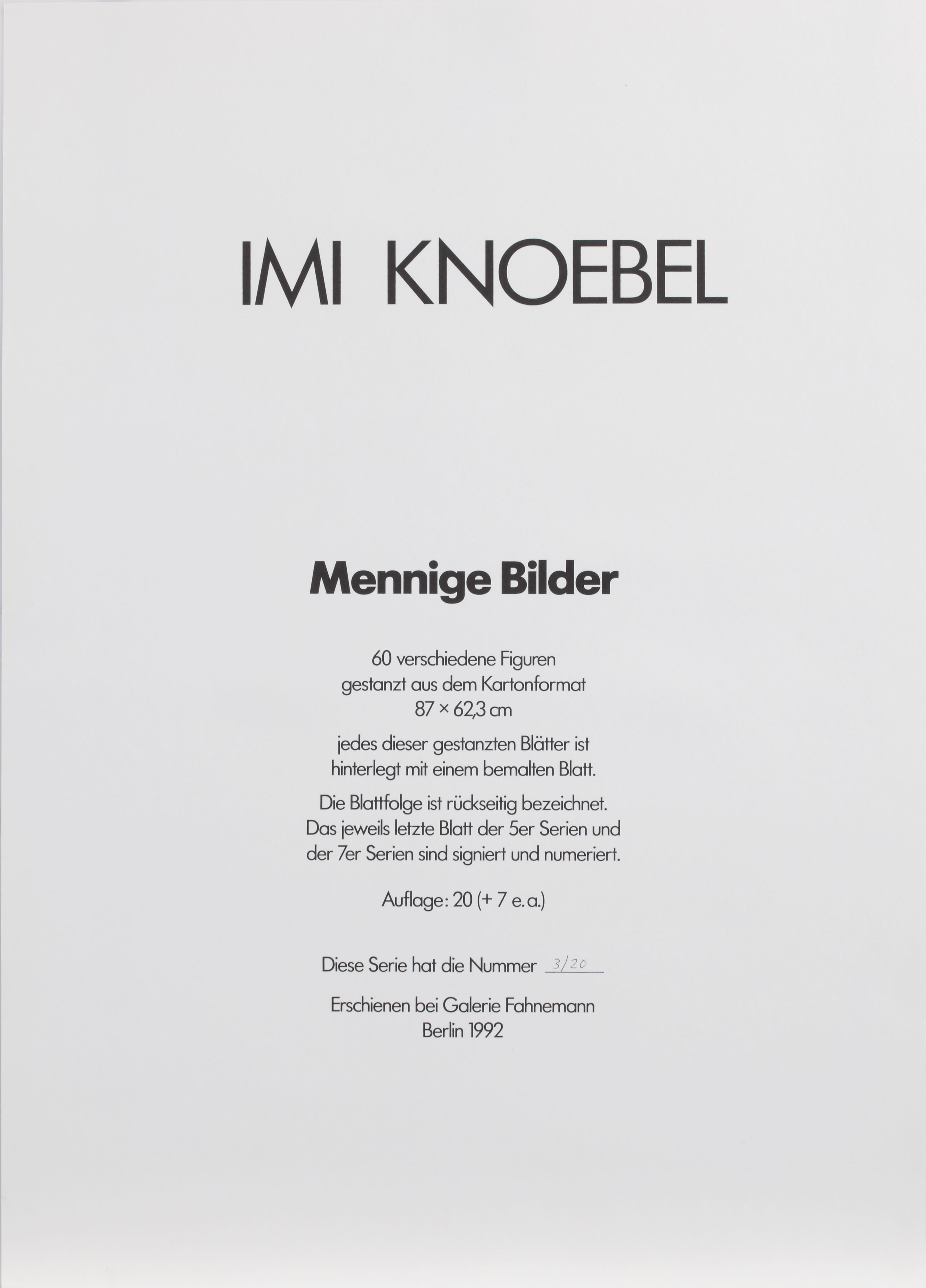 Imi Knoebel — Менниге Билдер (Серия A-J) (Mennige Pictures (Серия A-J)), изображение 6